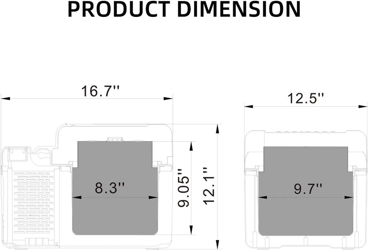 C12 Portable Freezer, 12 Volt Car Refrigerator, 13 Quart (12 Liter) Fast Cooling, 12/24V DC and 100-240V AC for Outdoor, Camping, RV, Truck, Boat TRUCK DRIVER