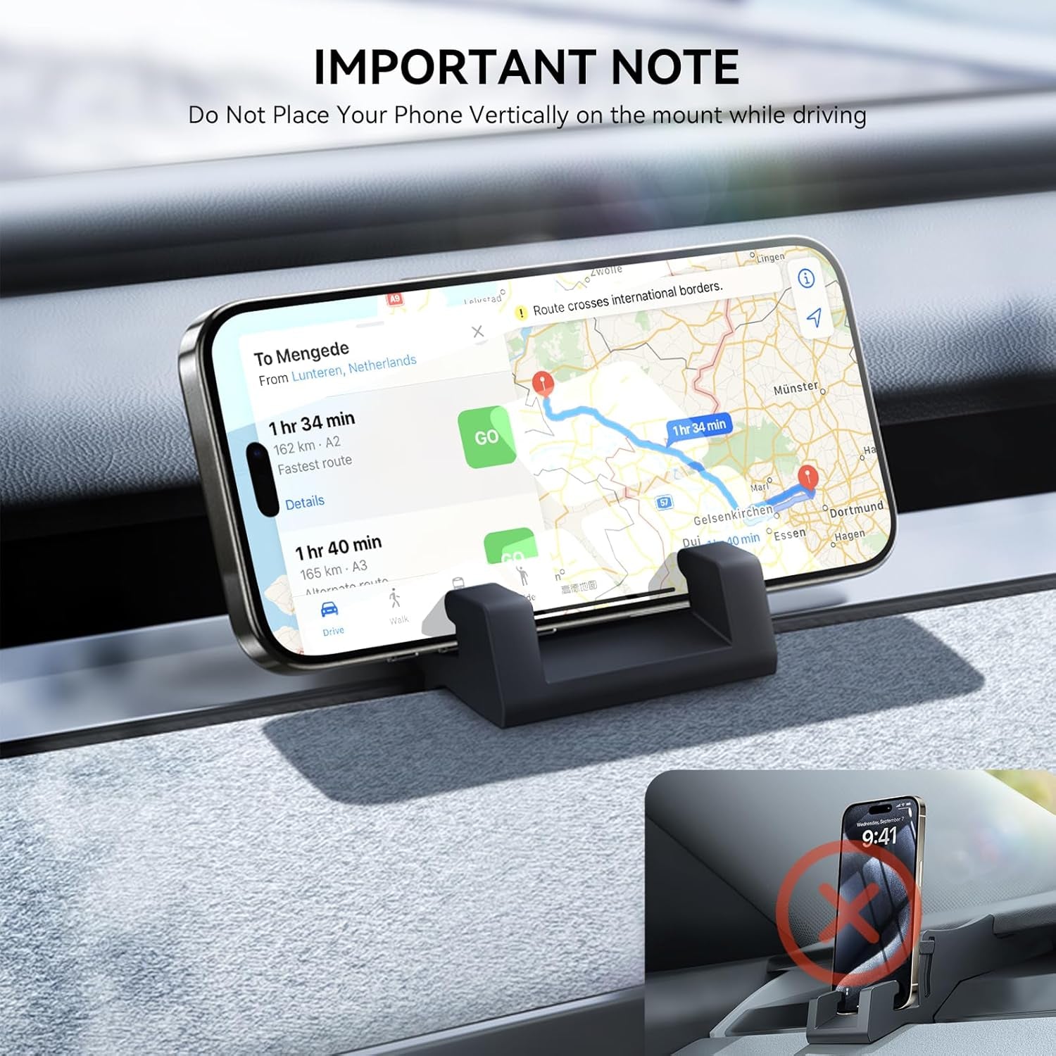 Silicone Phone Mount for Tesla Model Y and 2017-2023 Tesla Model 3 Accessories: Also Functions as a Vent Hook and Sunglass Holder (Not Compatible with 2024 Model 3)