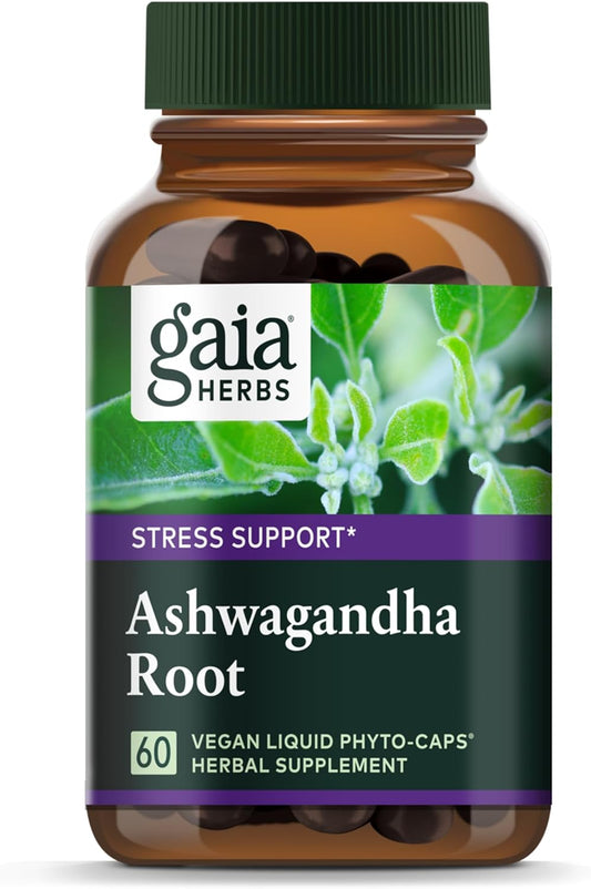 , Ashwagandha Root Vegan Liquid Phyto Capsules - Stress Relief, Immune Support Supplement, Balanced Energy Levels and Mood, 60-Count (Pack of 1) TLBH