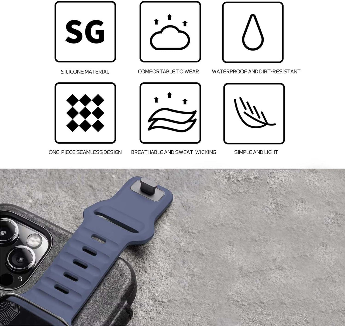 Outdoor Sports Bands Compatible with Apple Watch Ultra Band 42-49Mm, Soft Silicone Waterproof Bands Compatible with Iwatch Apple Watch Series Ultra 9 8 7 6 SE Women'S Men'S