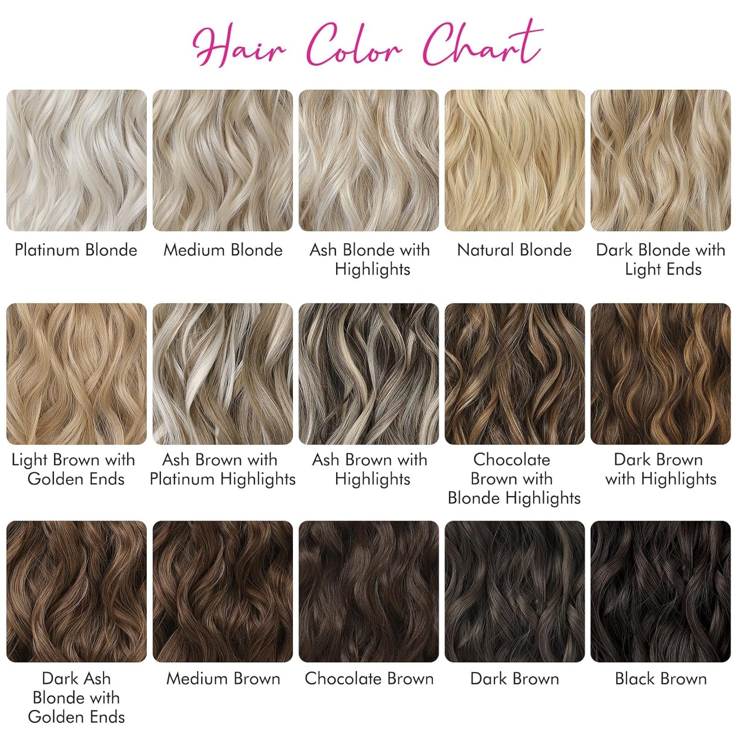 Hair Extensions, 4PCS Clip in Hair Extensions 24" Thick Long Beach Waves Hair Extensions HE003 Invisible Lace Weft Natural Soft Synthetic Hairpieces for Women – Ash Brown with Highlights