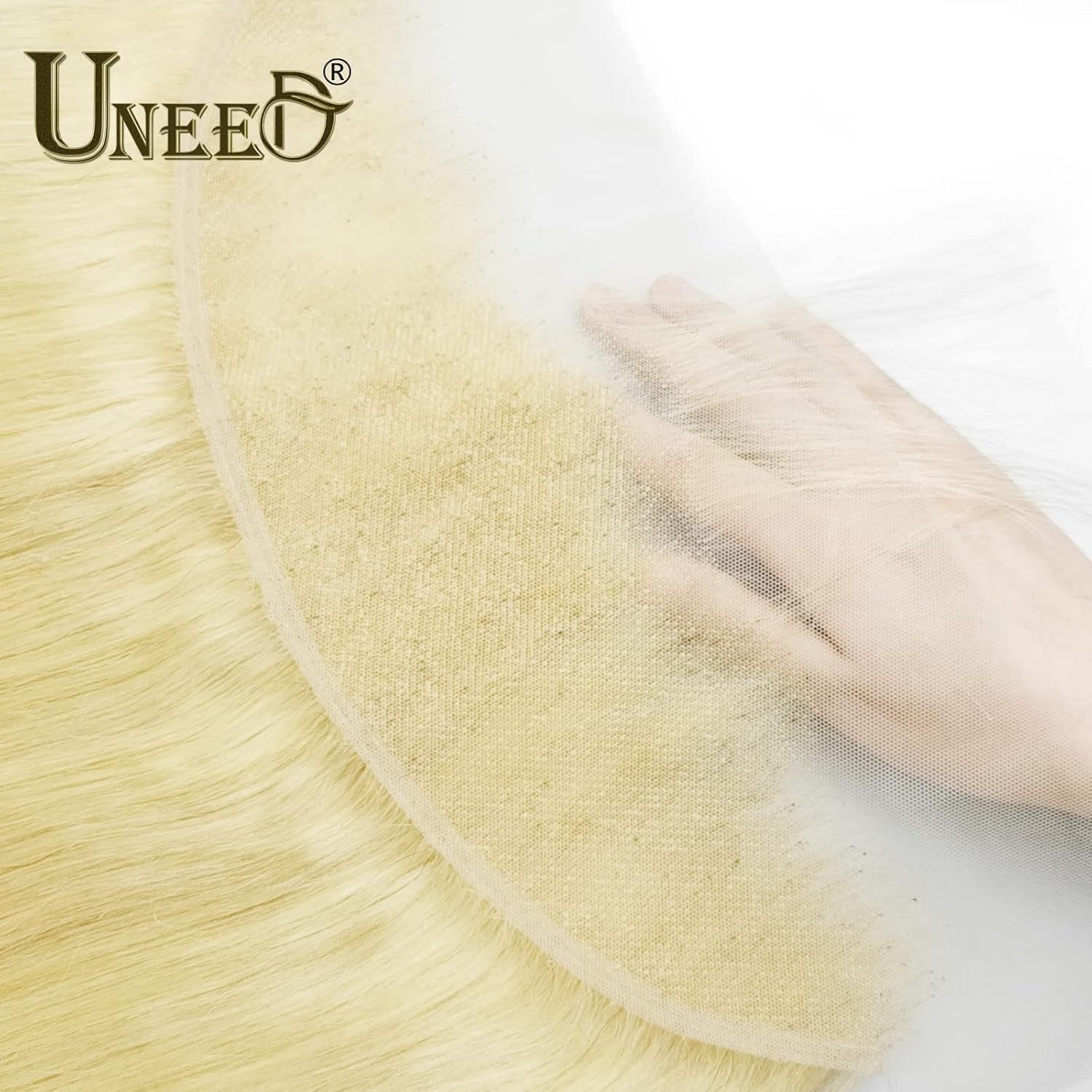 613 Frontal Blonde Frontal 13X4 Frontal Human Hair 16 Inch Straight Brazilian Virgin Human Hair Frontal 12A Transparent HD Lace Frontal Pre Plucked with Natural Hairline
