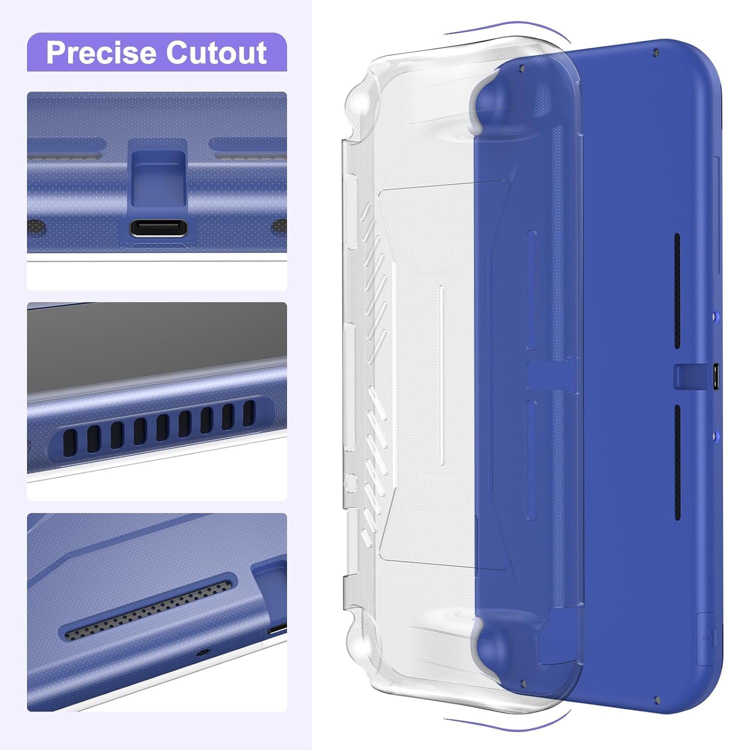 Switch Lite Case 18 in 1 Switch Lite Accessories Bundle with Switch Lite Carrying Case, Switch Game Case, Switch Lite Screen Protector, Switch Thumb Grips (Purple)