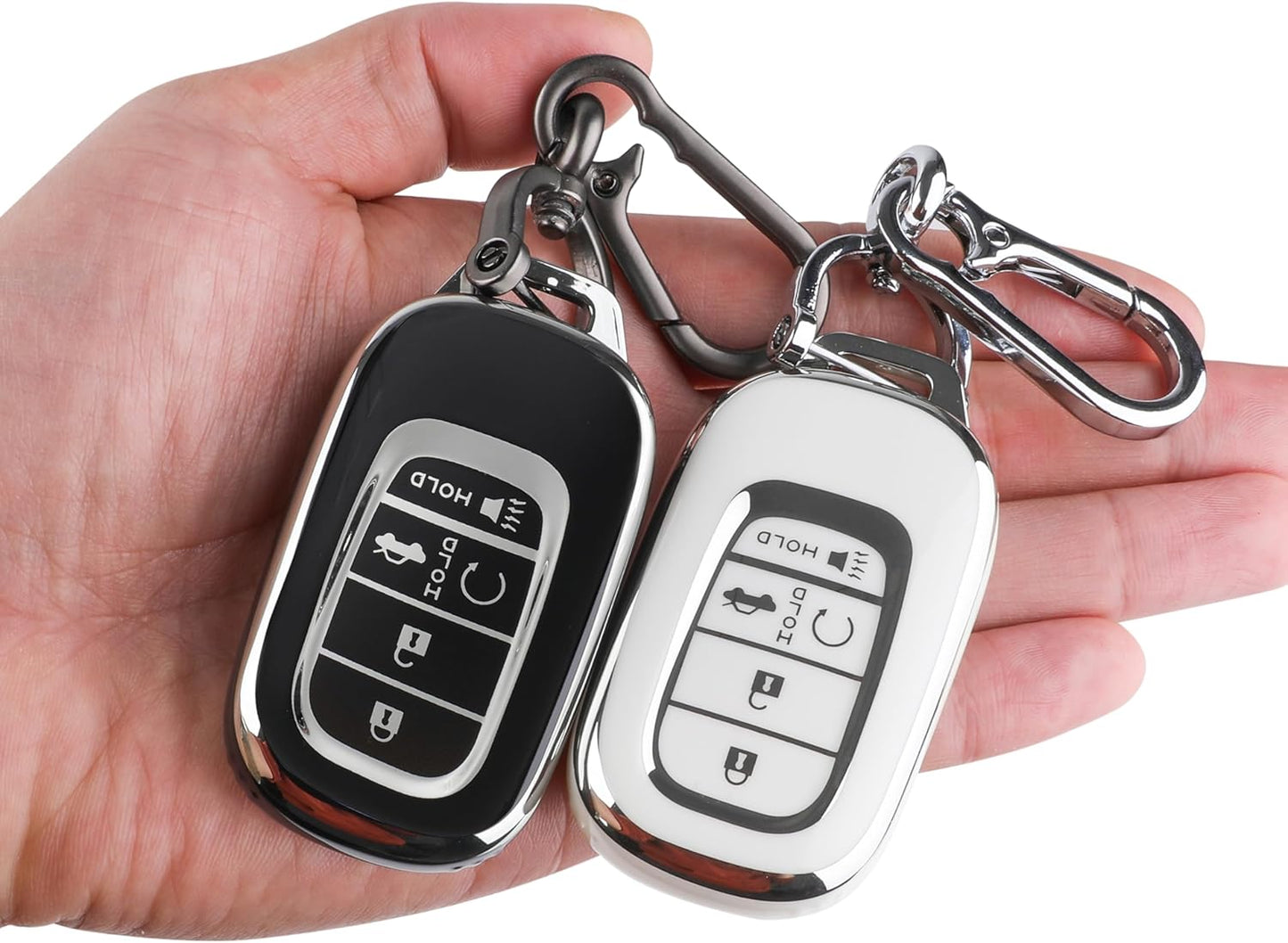 Key Fob Cover for Honda 2022 2023 2024 Accord Civic Pilot - Soft TPU Key Case for Honda CR-V HR-V Sport SI EX EX-L Touring Odyssey 5 Buttons Remote Key Fob (Pack of 2)