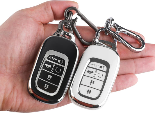 Key Fob Cover for Honda 2022 2023 2024 Accord Civic Pilot - Soft TPU Key Case for Honda CR-V HR-V Sport SI EX EX-L Touring Odyssey 5 Buttons Remote Key Fob (Pack of 2)