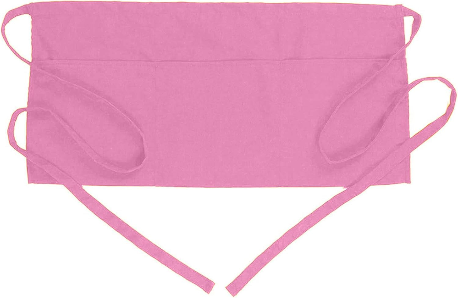 Waist Apron with 3 Pockets - Black Waitress Waiter Server Short Aprons