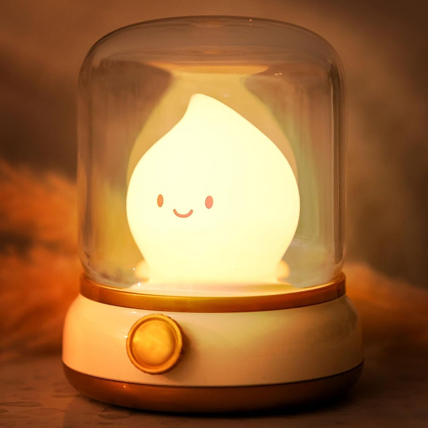 Flameless Candles Lamp, Cute Night Light,Torch Stump Light, LED Tea Lights Candles Rechargeable Night Light,Suitable for Kids Lamp Bedroom,Outdoor,Camp, Gift, Christmas,Halloween