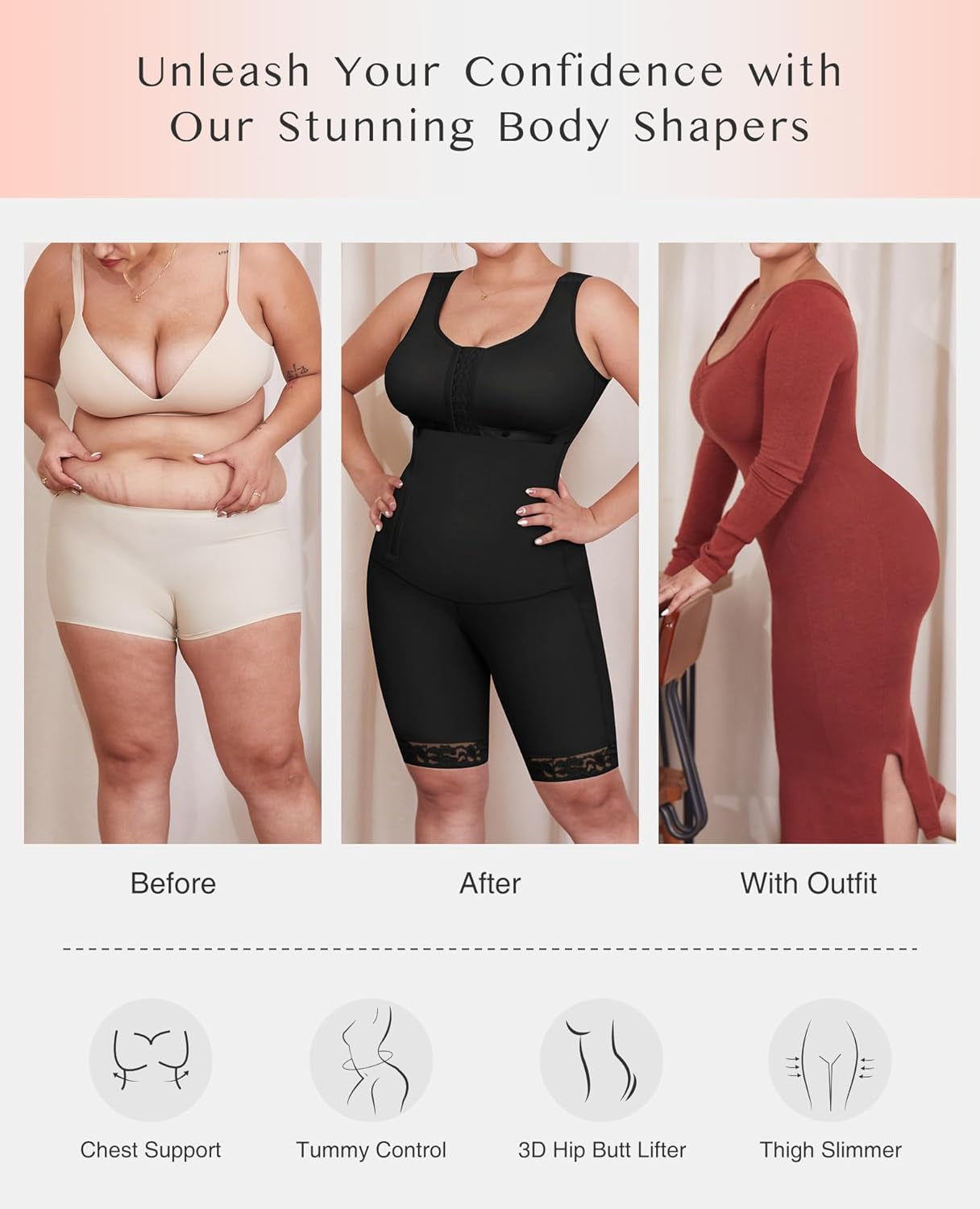 Fajas Colombianas Moldeadoras Shapewear BBL for Women Tummy Control Stage 2 Post Surgery Compression Garment