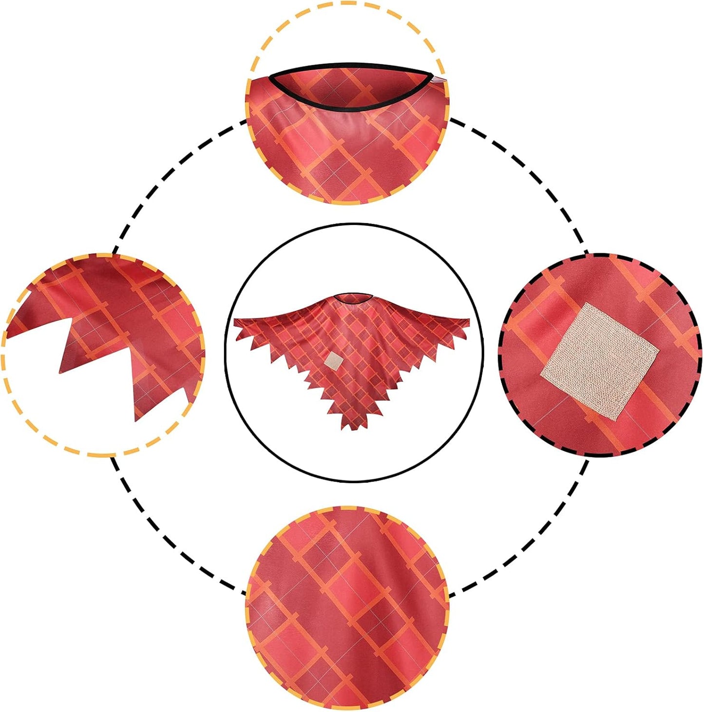 Halloween Scarecrow Costume for Women Adult Scarecrow Poncho Scarecrow Hat Plaid Halloween Costumes for Halloween Decorations Role Playing Party Accessory