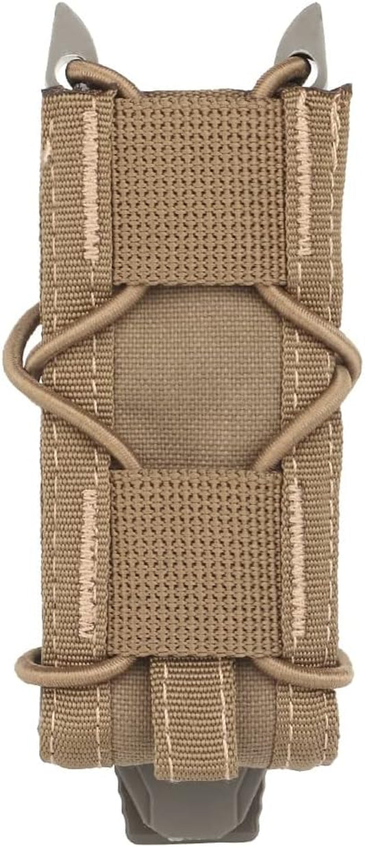 Tactical Magazine Pouch 9Mm Pistol Single Mag Bag Molle Flashlight Pouch Torch Holder Hunting Knife Holster Shooting Airsoft