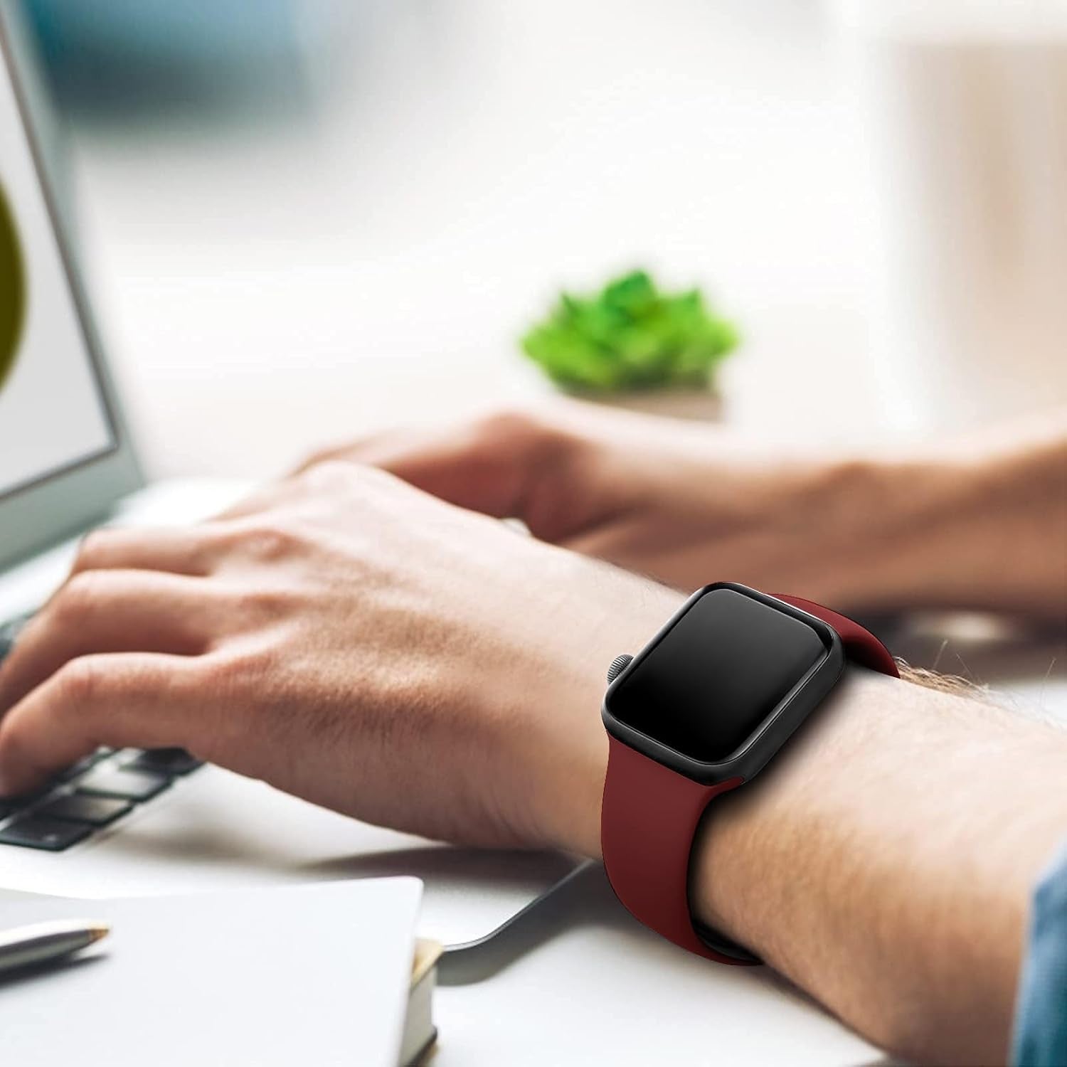 Sport Bands Compatible with Apple Watch Band 38Mm 40Mm 41Mm 42Mm 44Mm 45Mm, Soft Silicone Waterproof Strap Compatible with Iwatch Series Ultra 8 7 6 5 4 3 2 1 SE Women Men