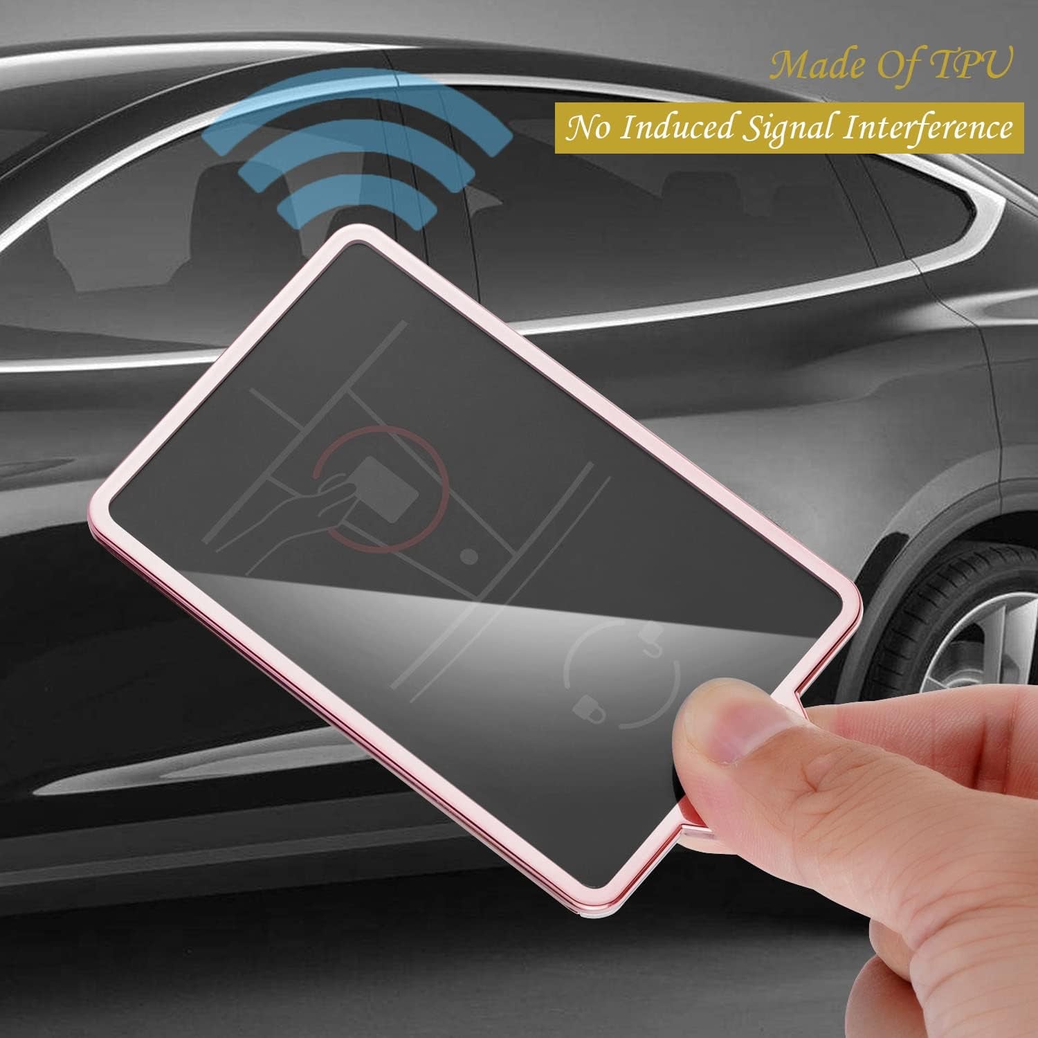 Key Card Holder Case for Tesla Model 3 Model Y Soft TPU Full Protection Key Fob Cover Shell Key Chain 2 PCS