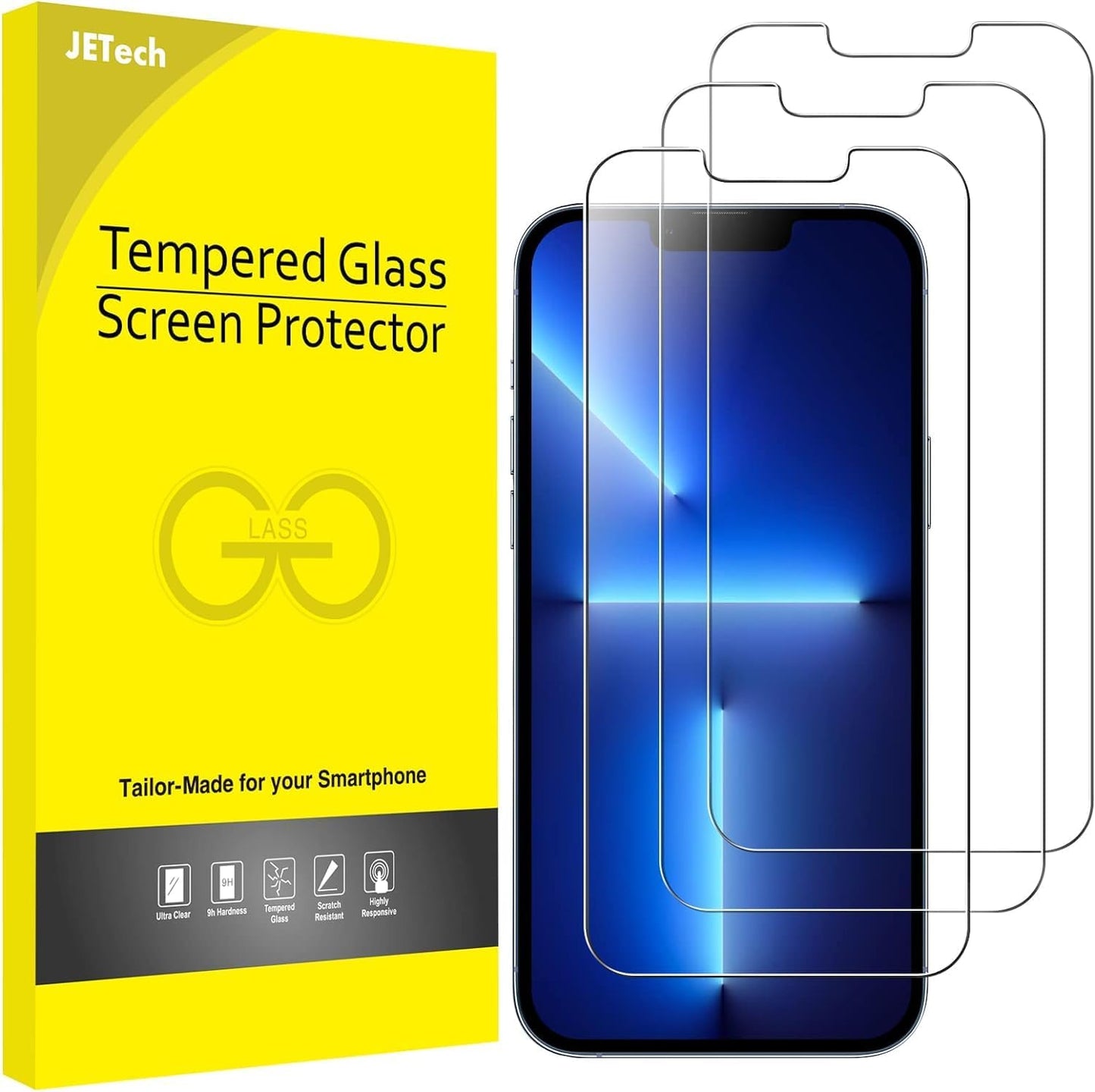 Screen Protector for Iphone 16E 2025, Iphone 13/13 Pro 6.1-Inch, Tempered Glass Film, 3-Pack