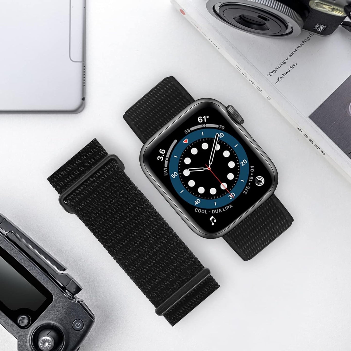 6 Pack Sport Loop Band Compatible with Apple Watch Band 38Mm 40Mm 41Mm 42Mm 44Mm 45Mm 49Mm Iwatch Ultra 2 Series 9 8 7 6 5 SE 4 3 2 1 Ultra Strap Nylon Weave Women Men Stretchy Braided Wristband Breathable