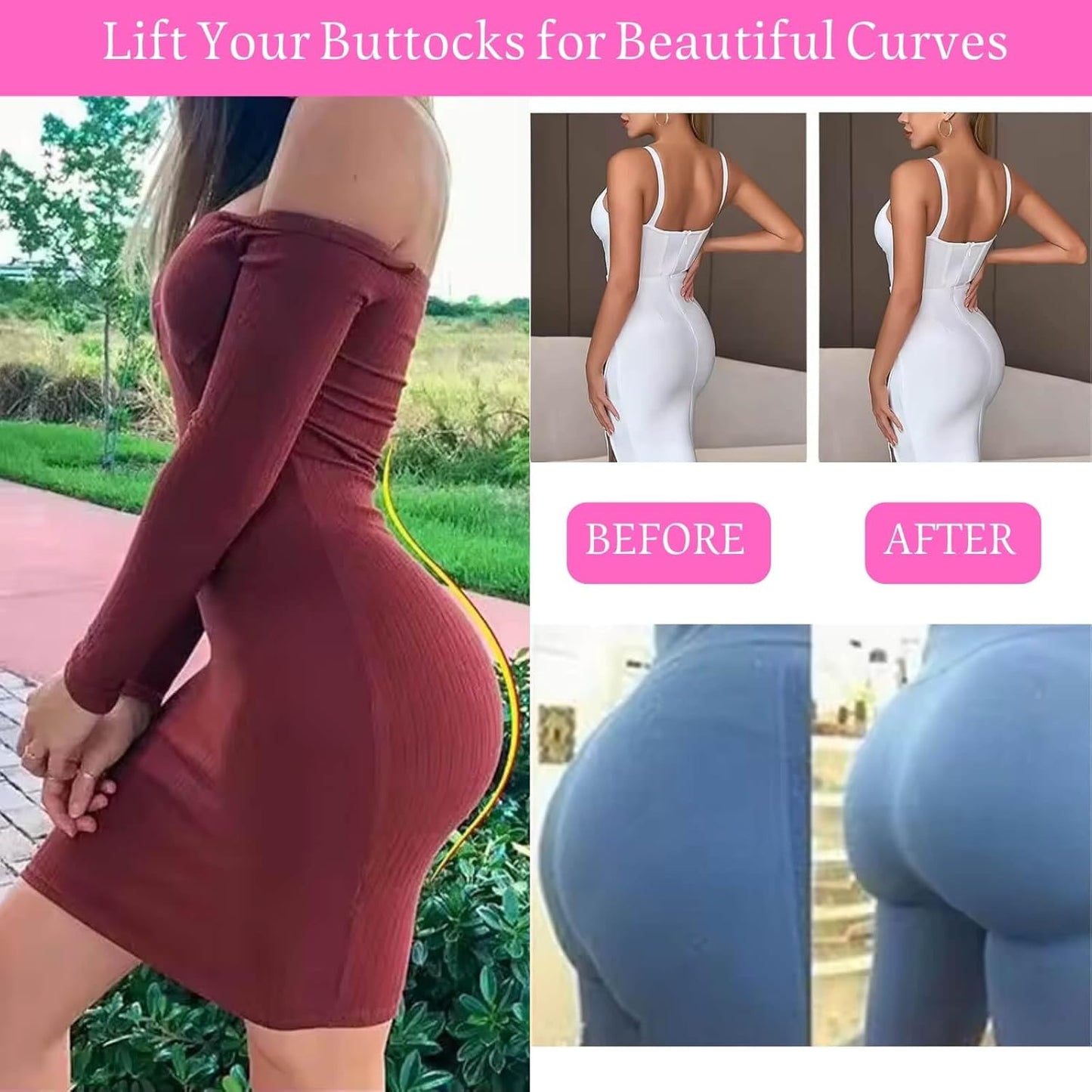 Butt Lifting Shapewear, Butt Lifting Shorts for Women, Tummy Control Butt Lifting Shapewear