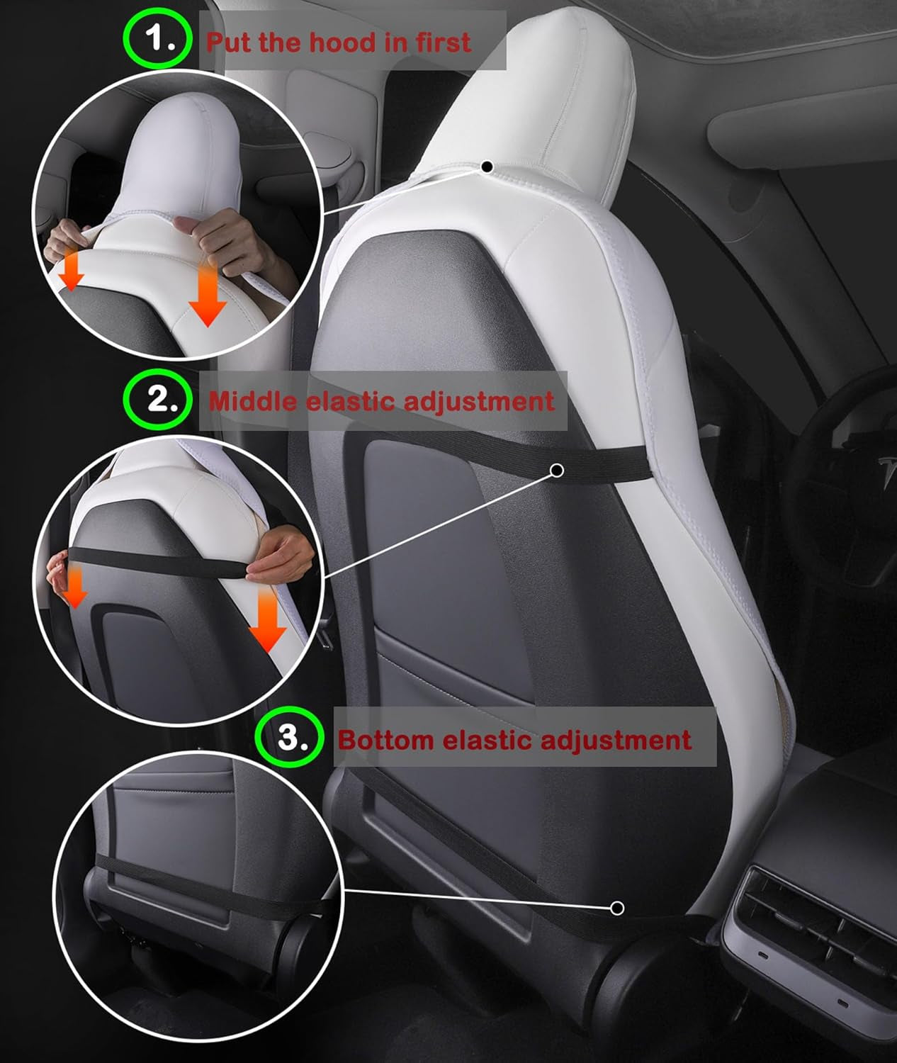 For Tesls Dog Seat Cover,Seat Protector for Tesla Model Y/3 Waterproof Child Seat Protect Accessories (1-Pack)