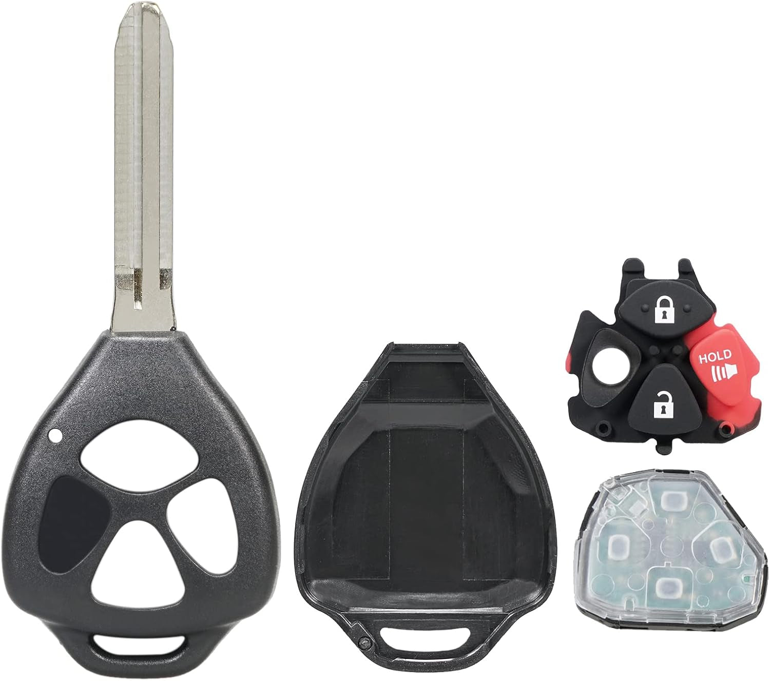 Keyless Entry Remote Replacement Key Fob Fit for Toyota Rav4 2006-2010/Scion XB 2008-2013 Vehicles That Use HYQ12BBY with 4D67 Chip (2 Pack)