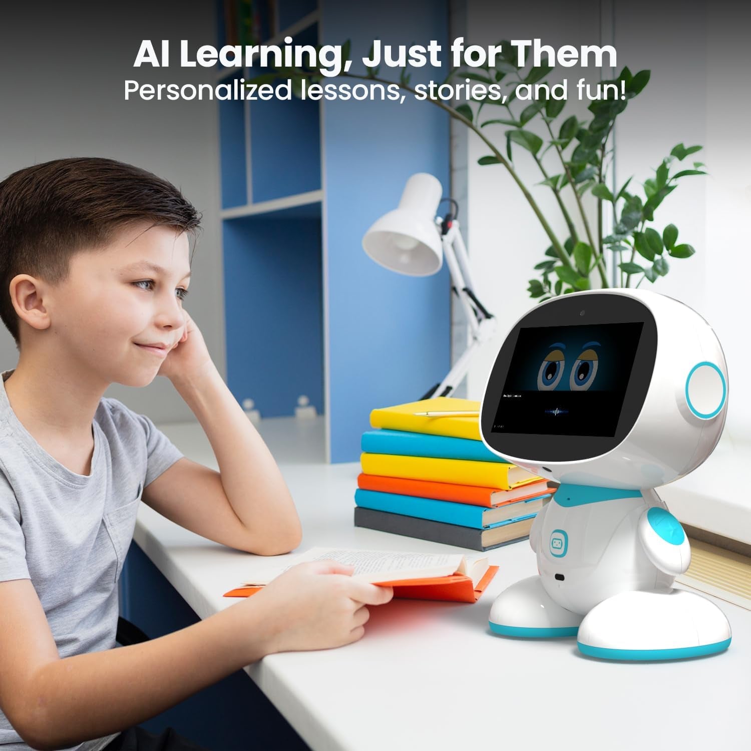 2: Ai-Powered Smart Robot for Kids | STEM Learning & Educational Robot | Interactive, Voice-Activated Robot with Learning Apps & Fun Games for Boys & Girls Aged 5-12 | Sky Blue