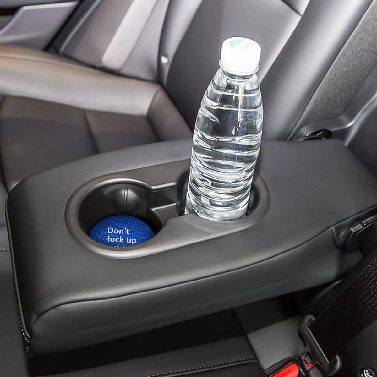 2 Pack Car Cup Holder Coasters, 2.75 Inch Non-Slip PVC Insert Cup Coaster, Anti-Scratch Auto Cup Mats for Women Men, Vehicle Interior Accessories Universal for Car, SUV, Truck (D Blue/2Pcs) TRUCK DRIVER
