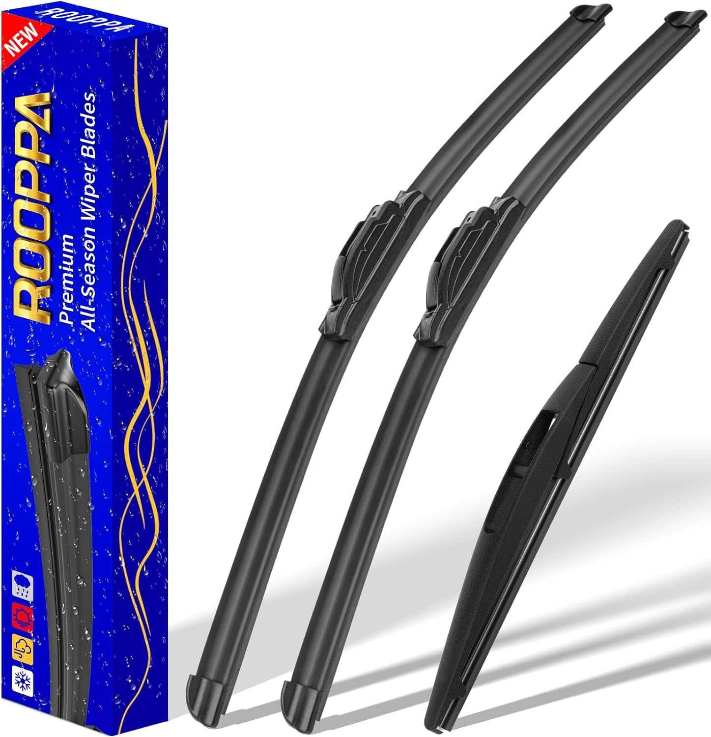 3 Wipers Replacement for 2012-2016 Honda CRV CR-V, Windshield Wiper Blades Original Equipment Replacement - 26"/16"/13" (Set of 3) U/J HOOK