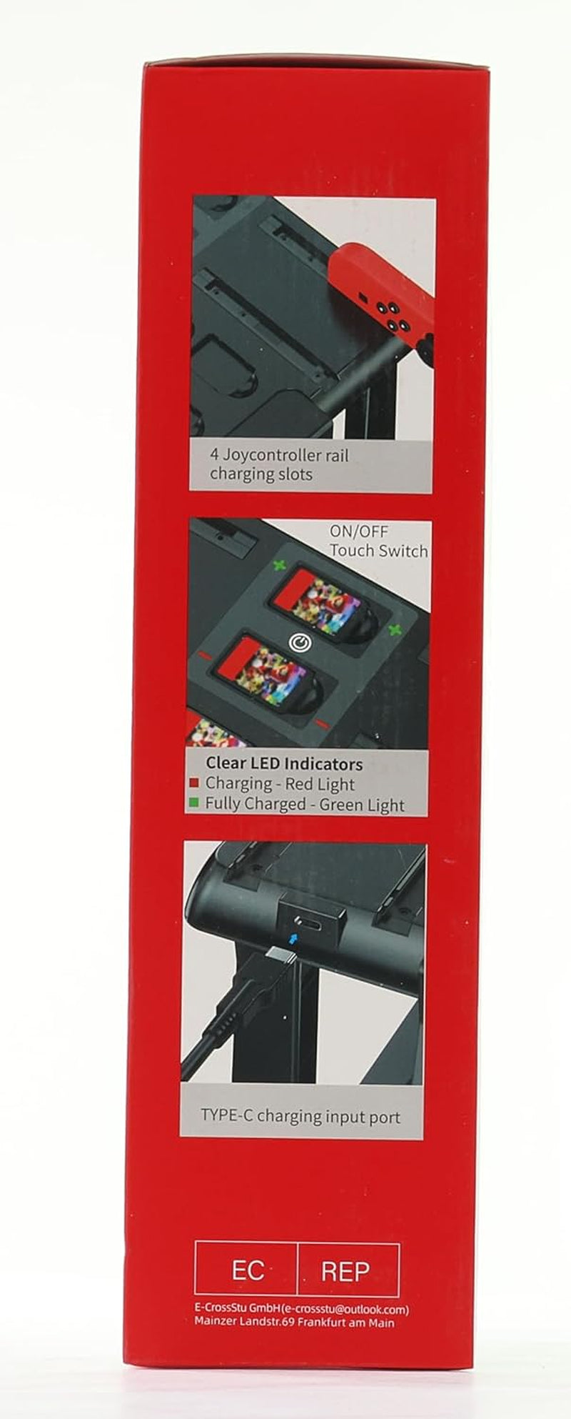 Switch Games Organizer Station with Controller Charger, Charging Dock for Nintendo Switch & OLED Joycons, Switch Mounts, Brackets & Stands for Games, TV Dock, Pro Controller, Accessories Kit Storage