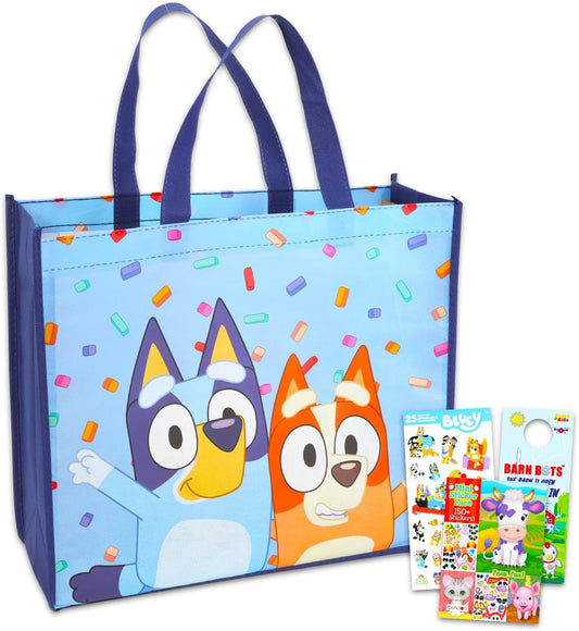 Tote Bag Set - Bundle with  Tote for Beach, Groceries, Storage plus Stickers, More |  Shoulder Bag for Kids, Teens, Adults