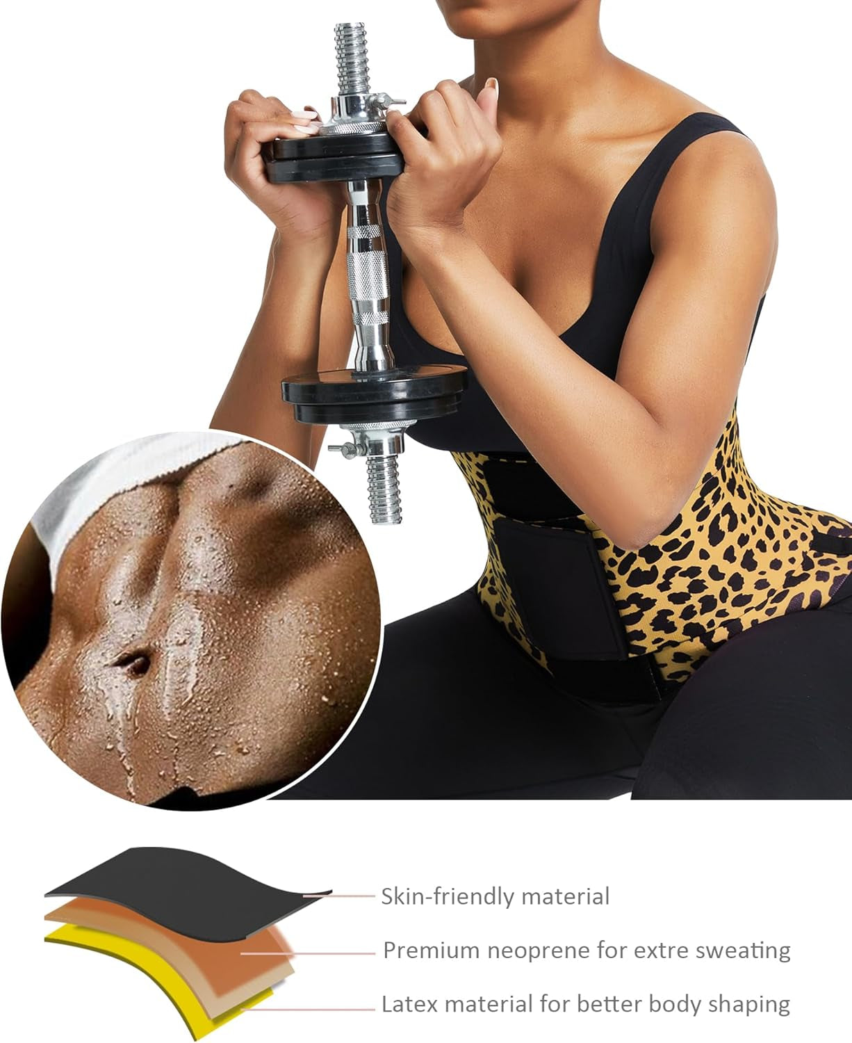 Waist Trainer Belt Waist Cincher Trimmer Ab Belt Tummy Control Body Shaper with Triple Wrap Women and Men