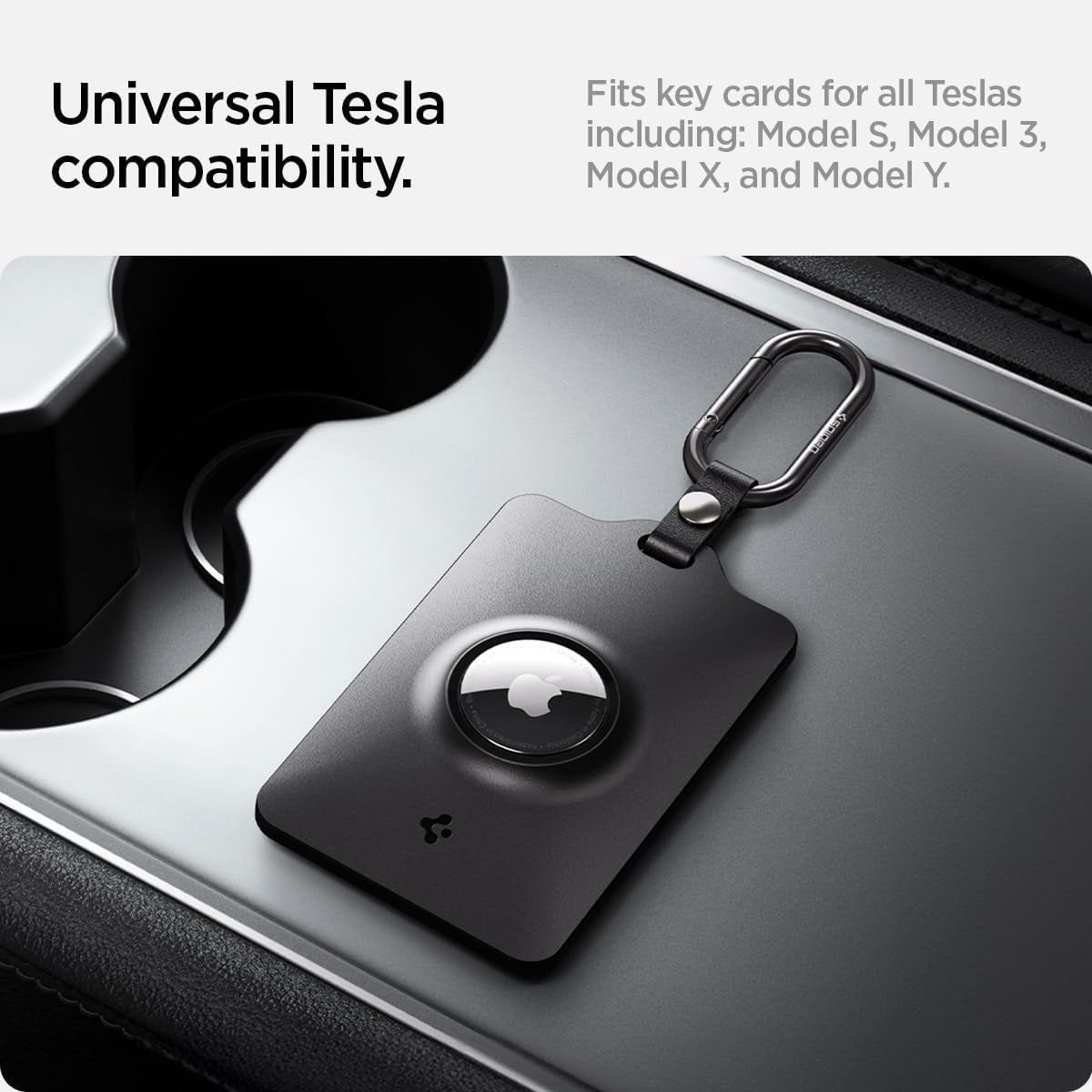 Air Fit Card Holder Case Designed for Tesla Key Cards and Airtag [Airtag Not Included] - 2 Pack