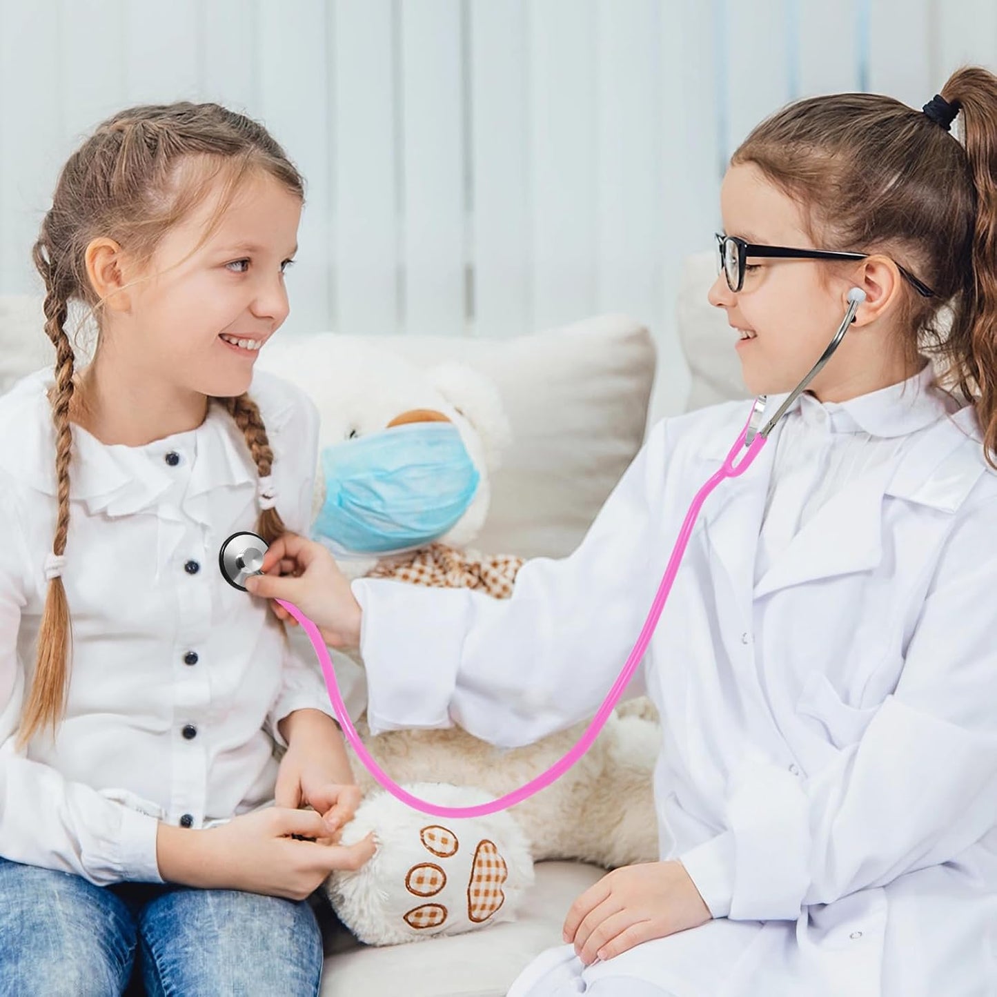 Kids Stethoscope, Real Working Nursing Stethoscope for Kids, Doctor Game Toy for Girls Boys Doctor Nurse Cosplay Costume Accessories