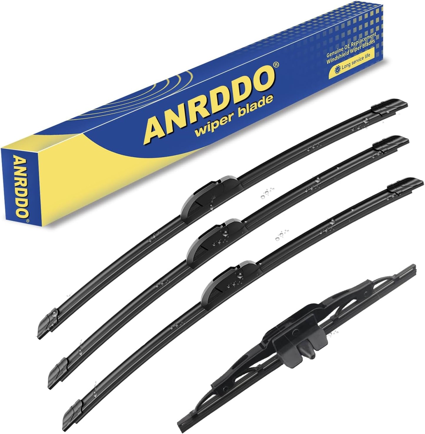 3 Wipers Factory Replacement for Toyota Rav4 2013-2018 Original Equipment Windshield Wiper Blades Set 26"+16"+10" (Set of 3)