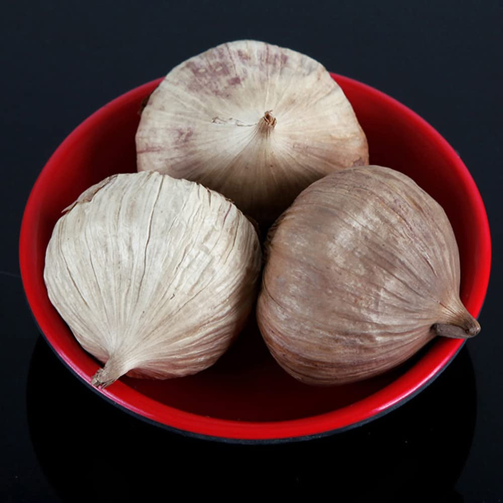 Black Garlic,Fermented Black Garlic,Allium Sativum,Heisuan,Black Garlic Organic,Whole Bulbs,Easy Peel,All Natural,Healthy Snack, Ready to Eat (250 G(0.55 Pound)) TLBH