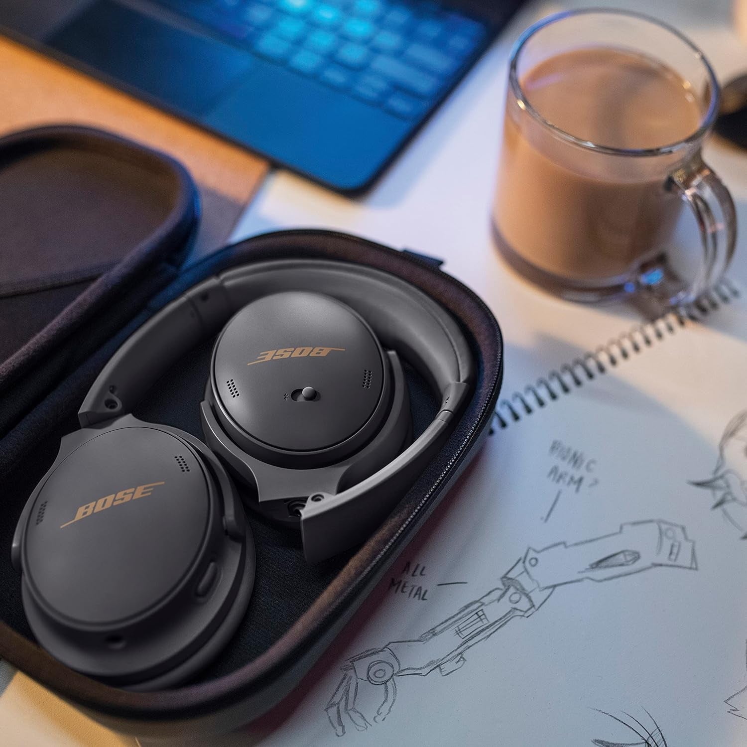 Quietcomfort 45 Wireless Bluetooth Noise Cancelling Headphones, Over-Ear Headphones with Microphone, Personalized Noise Cancellation and Sound, Eclipse Grey, Limited Edition