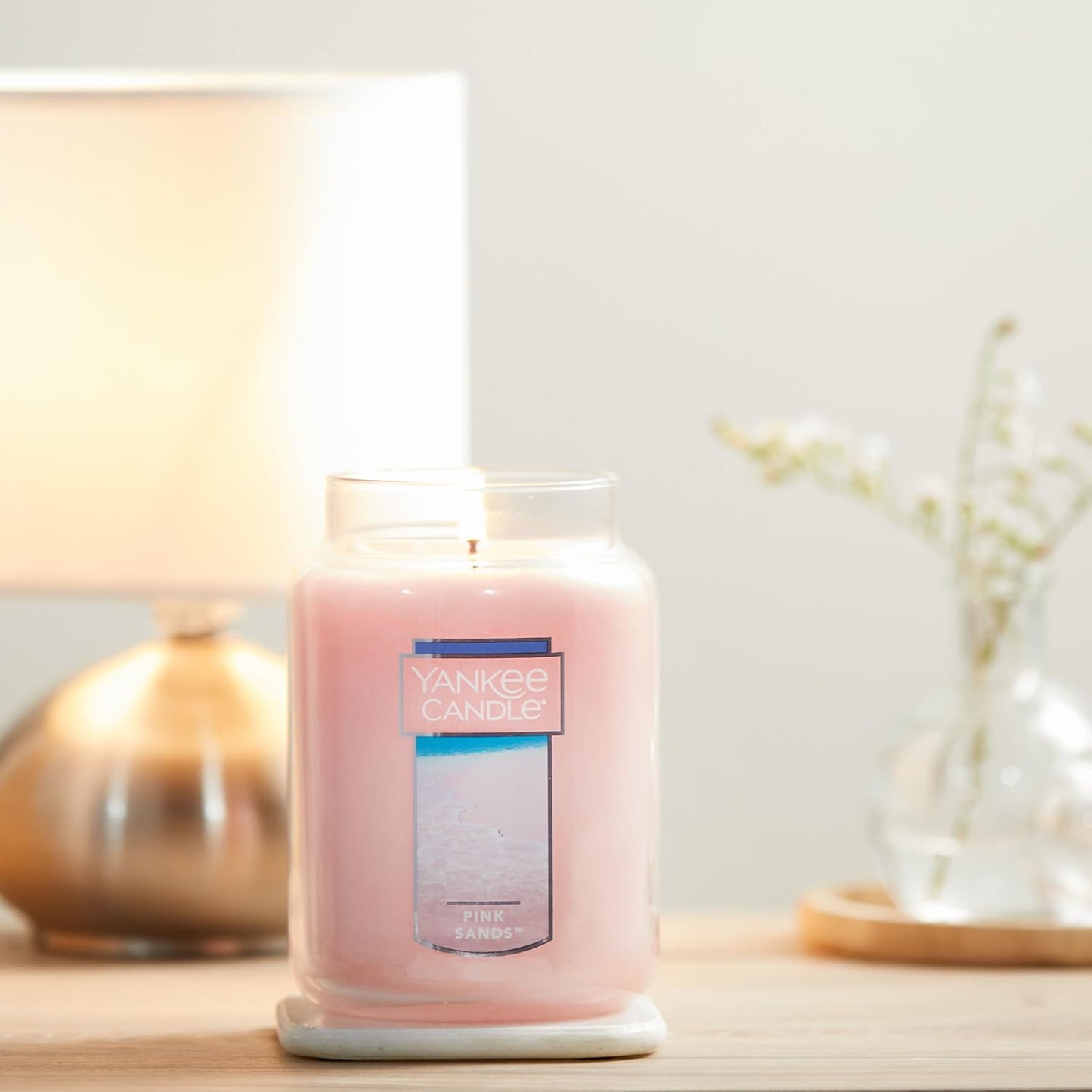 Pink Sands Scented, Classic 22Oz Large Jar Single Wick Candle, over 110 Hours of Burn Time, Perfect for Creating Relaxing Atmosphere
