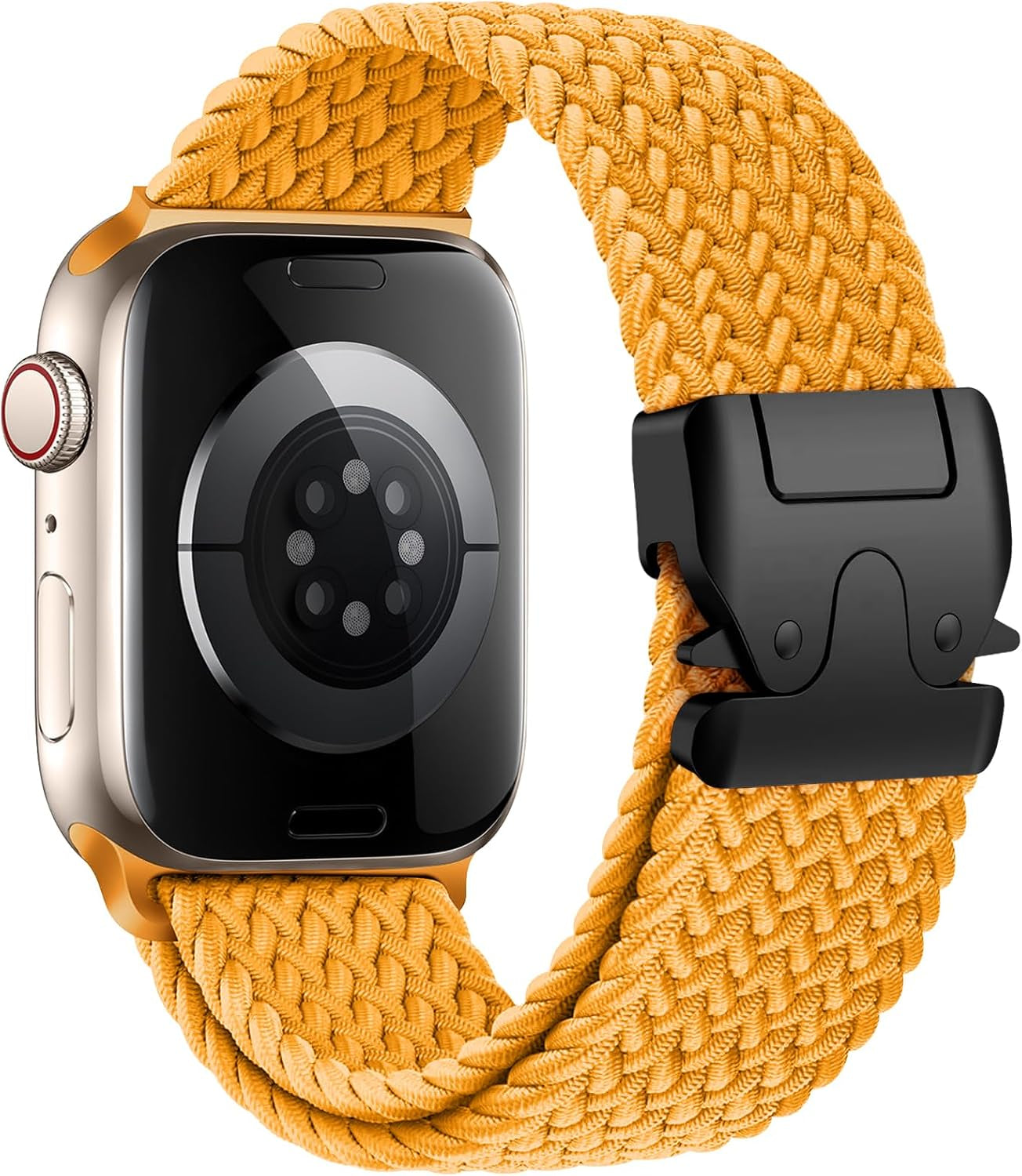 Braided Solo Loop for Apple Watch Ultra/2 Bands 49Mm 46Mm 45Mm 44Mm 42Mm Men/Women,Parachute Buckle Stretchy Elastic Nylon Sport Strap Wristband for Iwatch Bands Series 10 9 8 7 6 5 4 3 SE/2