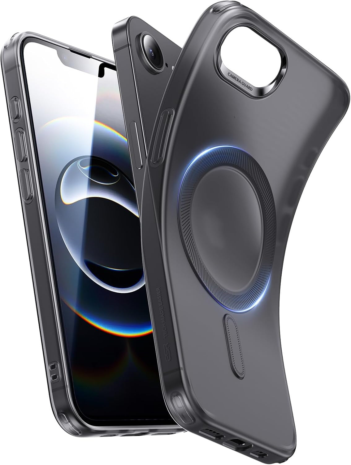 for Iphone 16E Case, for Iphone SE 4 Case Compatible with Magsafe, Camera Protection, Shockproof Thin Cover, Resists Yellowing Scratches, Magnetic Iphone Case for 16E, Zero Series,Frosted Black