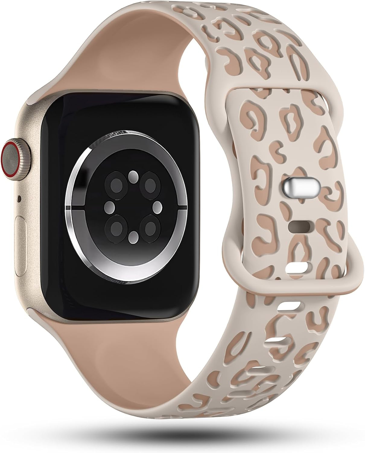 3 Pack Leopard Engraved Bands Compatible with Apple Watch Band 41Mm 40Mm 38Mm 49Mm 45Mm 44Mm 42Mm Women, Soft Silicone Cheetah Embossed Sport Strap for Iwatch Bands Series 9 8 7 6 5 4 3 2 1 Ultra SE
