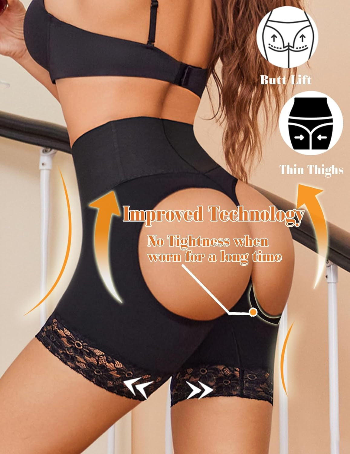 Shapewear for Women Tummy Control High Waisted Body Shaper Short Butt Lifting Panties Girdle Thigh Slimmer