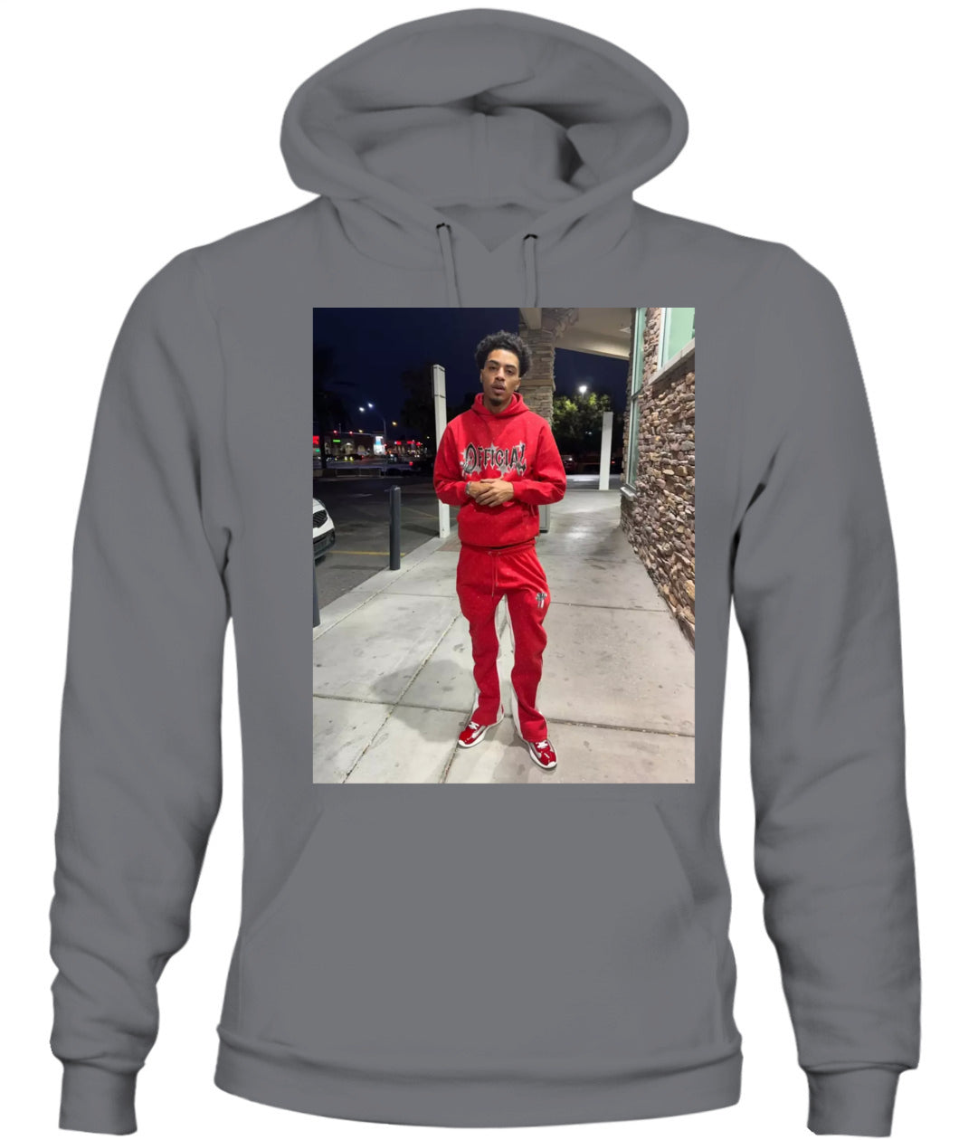 Lucas Coley Gray Unisex Hoodie Gildan 18500