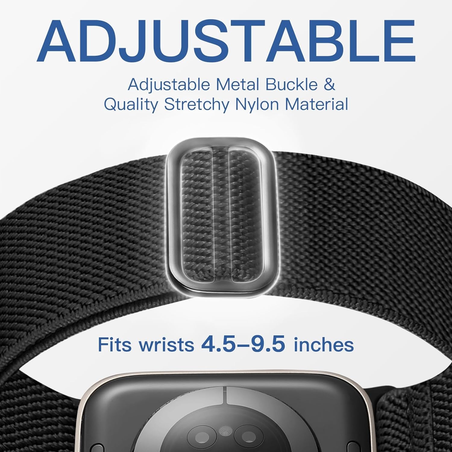 Stretchy Solo Loop Compatible with Apple Watch Band 44Mm 40Mm 41Mm 45Mm 38Mm 49Mm 42Mm for Women Men, Soft Nylon Elastic Braided Sport Strap for Iwatch Series 9 8 7 6 5 4 3 2 1 SE Ultra 2 Ultra