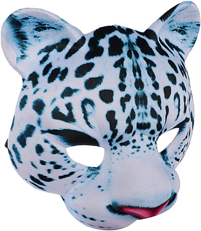 Halloween Leopard Half Face Masquerade Masks Animal for Halloween Carnival Party Dress up Costume Props