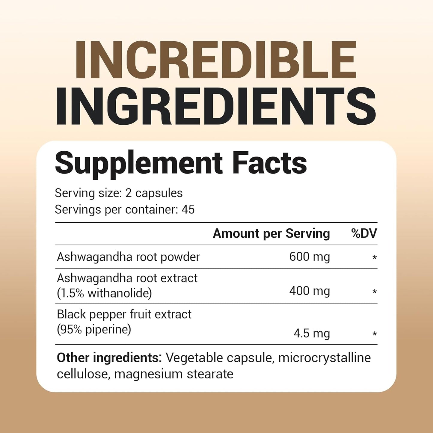 Dr. Berg Ashwagandha Capsules 1000Mg - Includes Ashwagandha Root with Black Pepper from Bioperine - Ashwagandha Supplements 90 Capsules TLBH