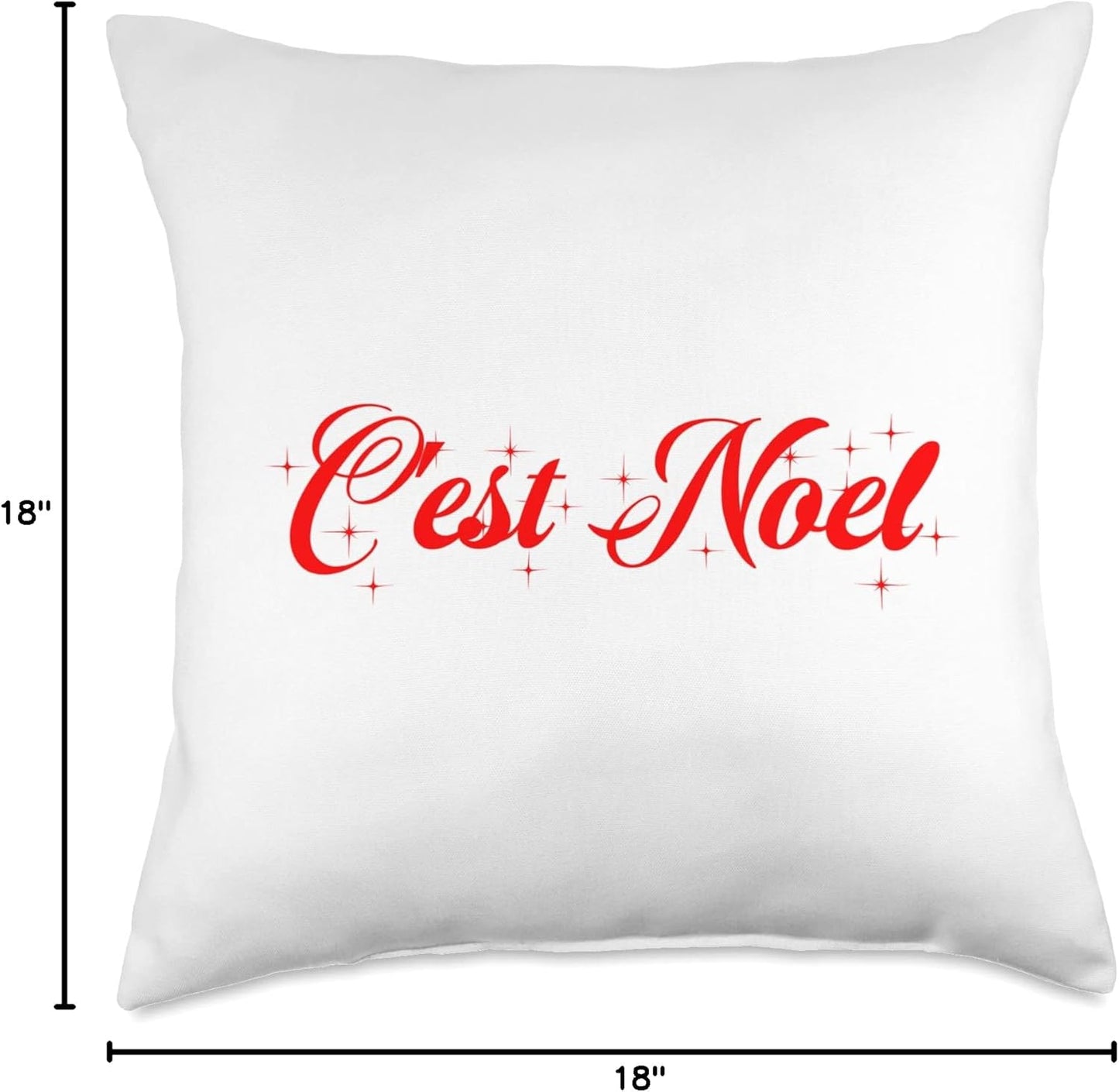 Joyeux Noel , C'Est Noel,  Throw Pillow