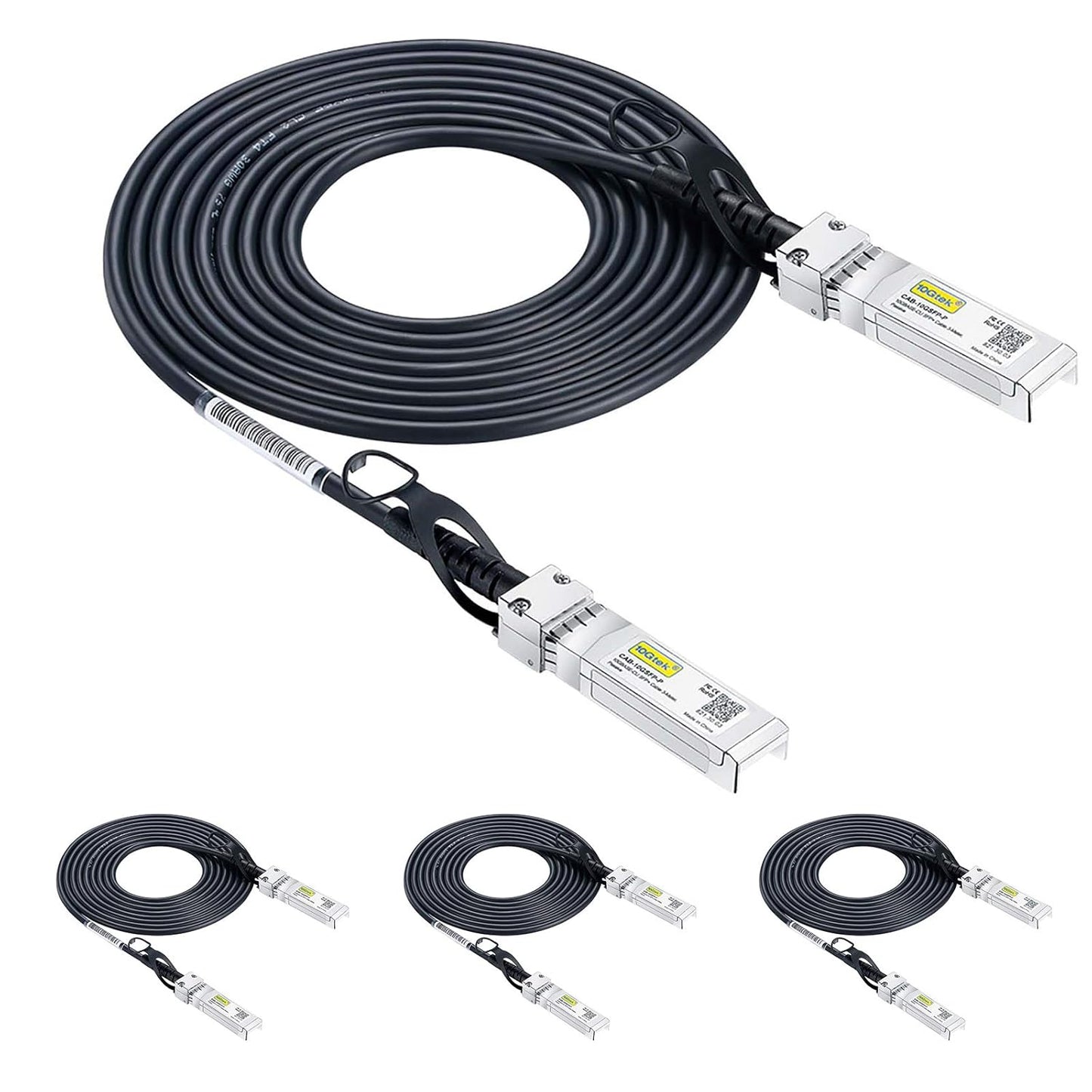 SFP+ DAC Twinax Cable - 10GBASE-CU Passive Direct Attach Copper SFP Cable for Cisco SFP-H10GB-CU2M, Ubiquiti Unifi UC-DAC-SFP+, Meraki, Fortinet, D-Link, 2-Meter(6.6Ft) | 0.25-12M Optional