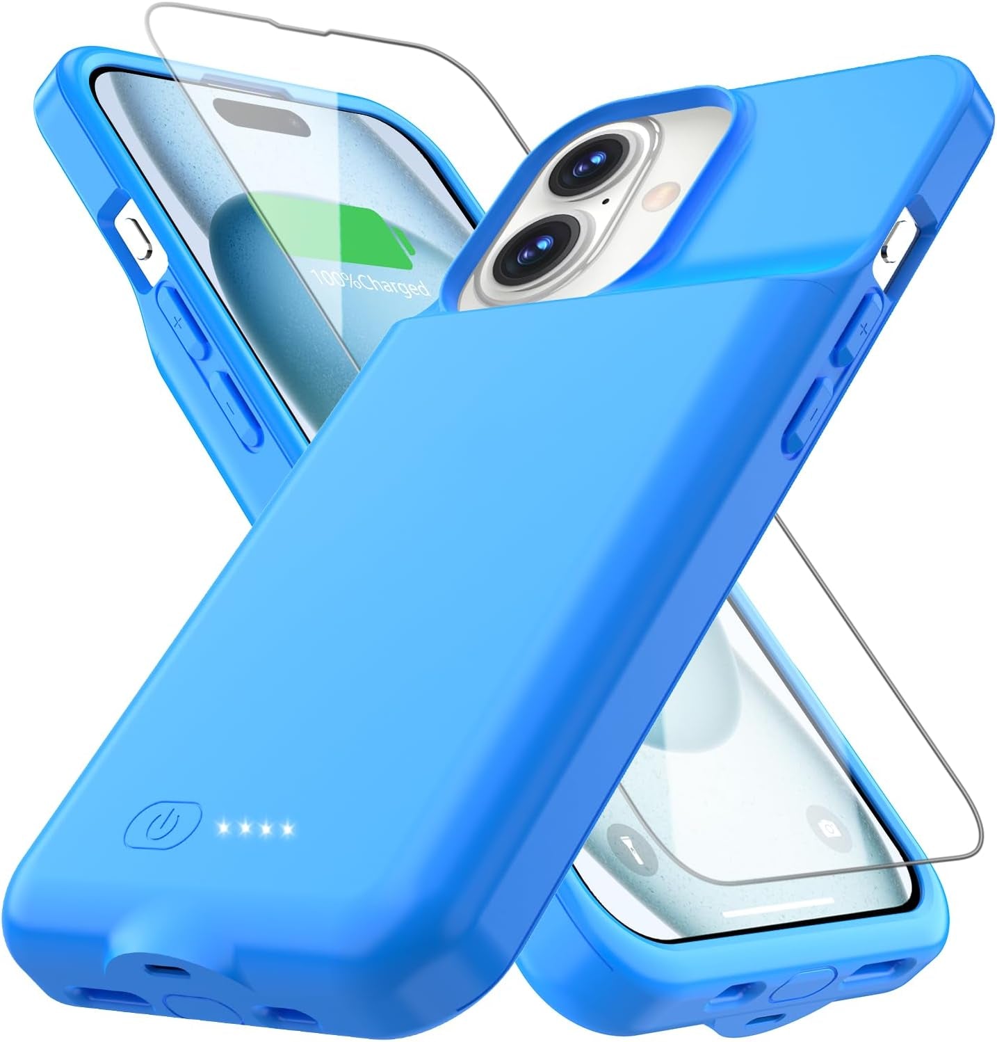 Battery Case for Iphone 16/16E, 15W Fast 8500Mah Charging Portable Rechargeable Charger Case Cover for Iphone 16/16E Charging Case-6.1Inch,Red