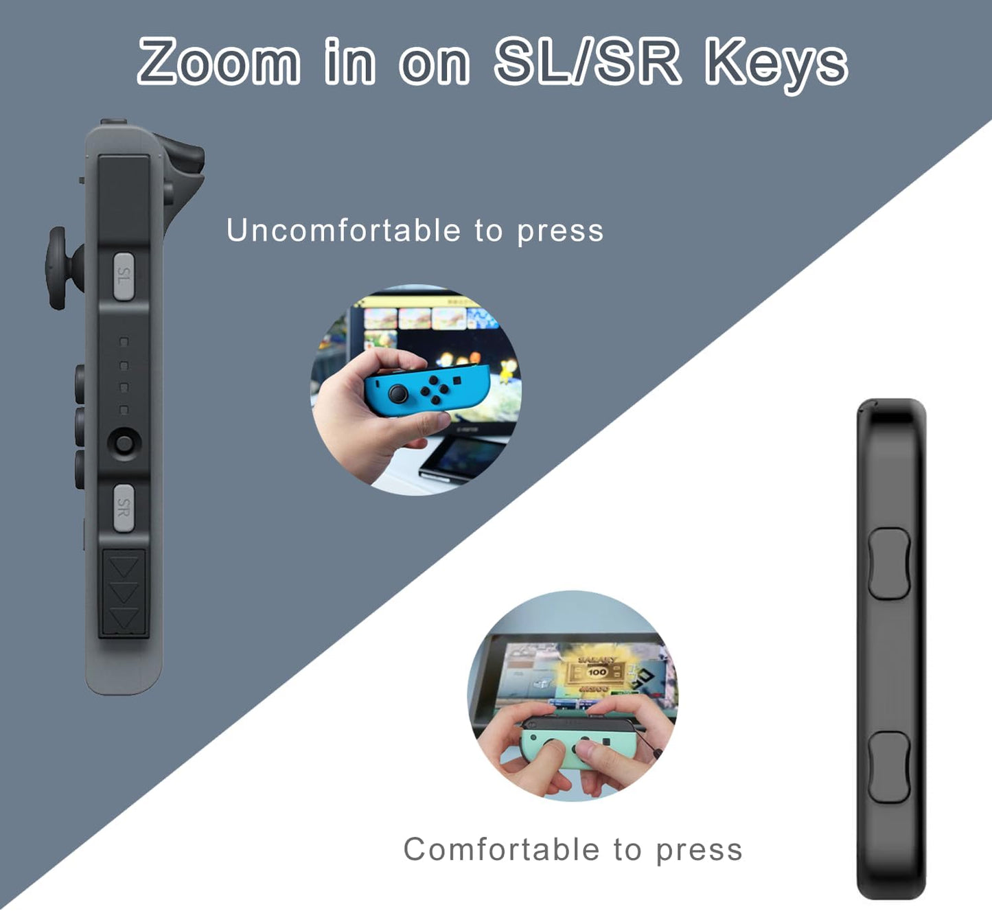 2 Pack Wrist Strap for Switch Joycon - Replacement Accessories for Joy Con Straps (Black)