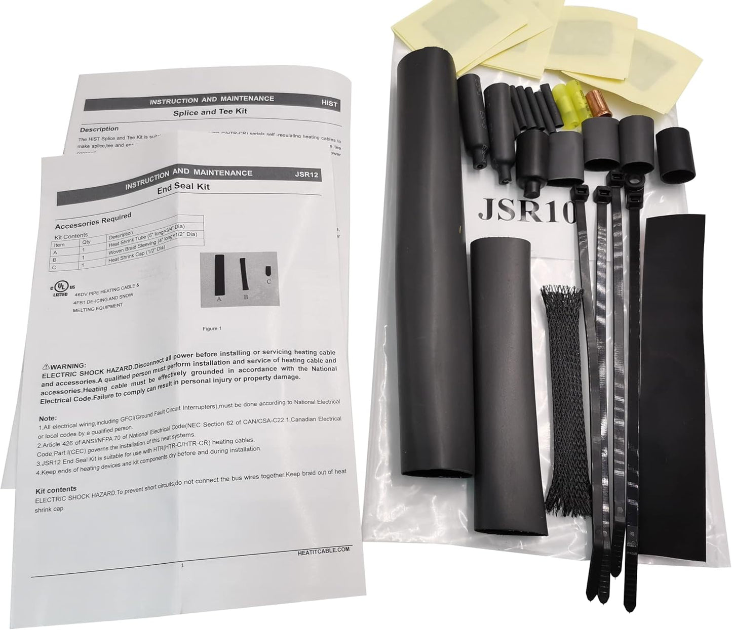 HISFK Self Regulating Heating Cable Kit Dry Location Industrial Grade 100Ft 120V