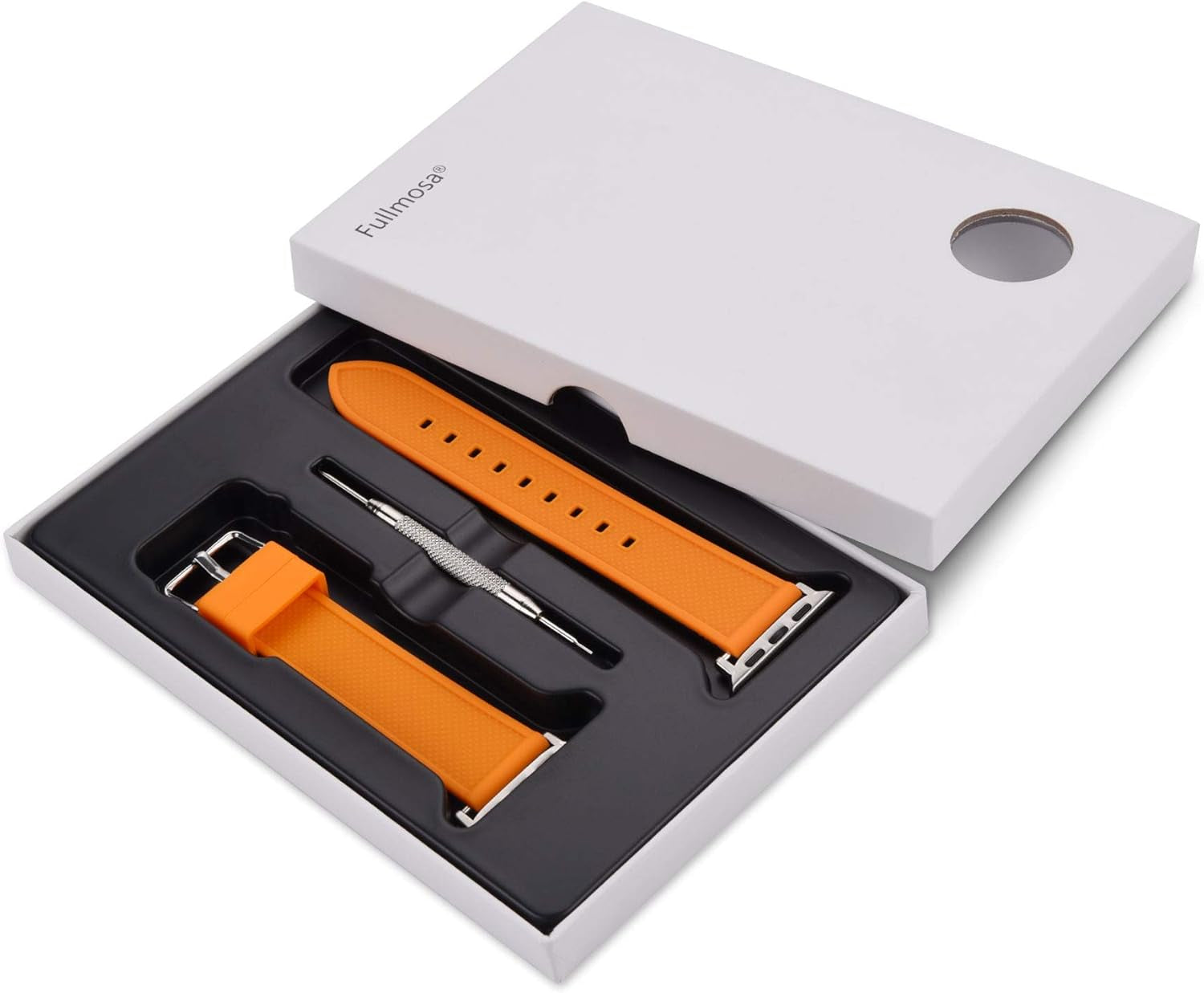 Compatible Sport Bands for Apple Watch Series 10 42Mm, 9/8/7 41Mm, SE2/SE/6/5/4 40Mm, 3/2/1 38Mm,Silicone Rubber Iwatch Band for Women Men, Pumpkin Orange Top/Black Bottom