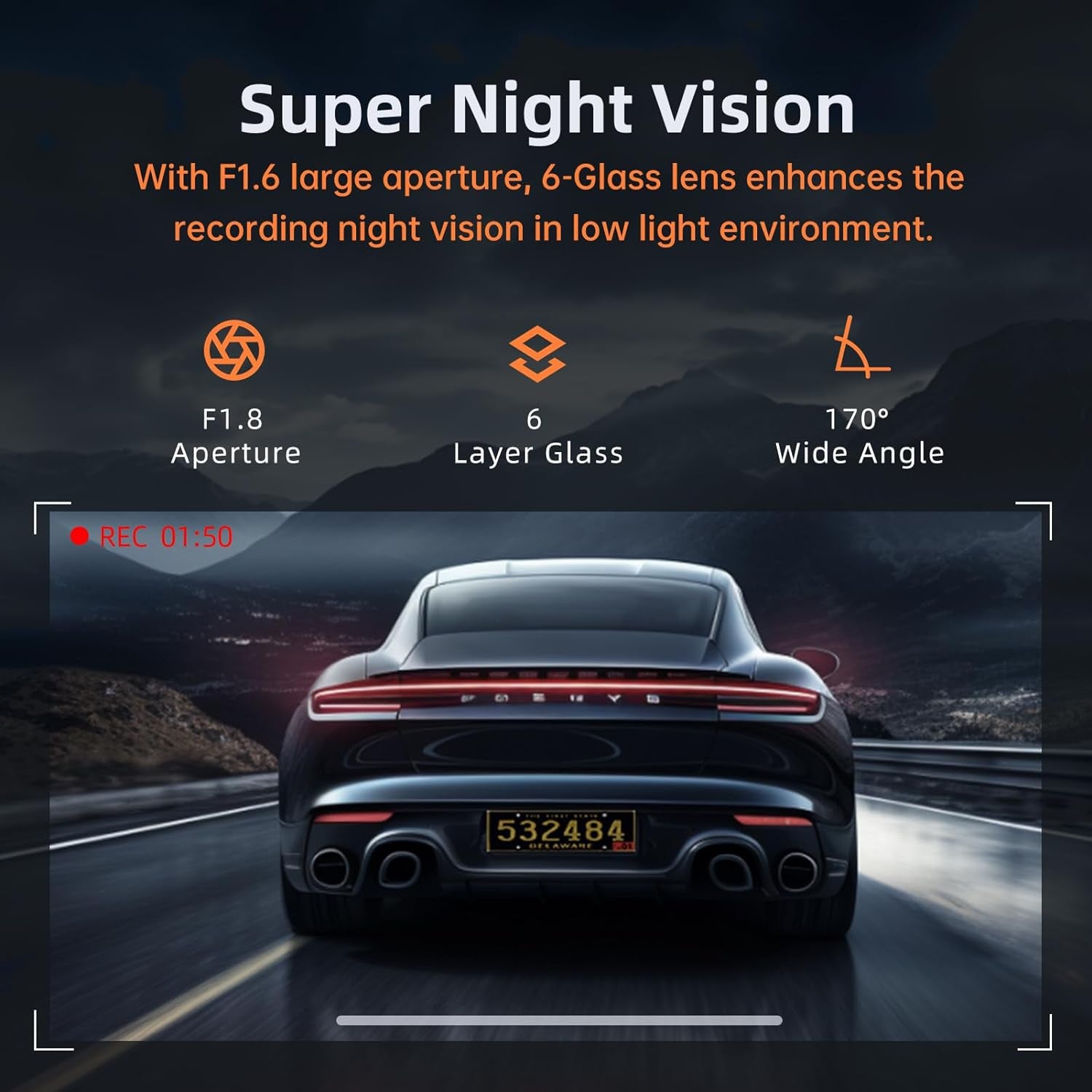 Dash Cam Front and Rear,  4K+1080P Dual Dash Camera for Cars, Built-In Wifi GPS Dashboard Camera, 2.4" IPS Screen Dashcam, 170° Wide, Night Vision, WDR, G-Sensor, 32GB SD Card Included