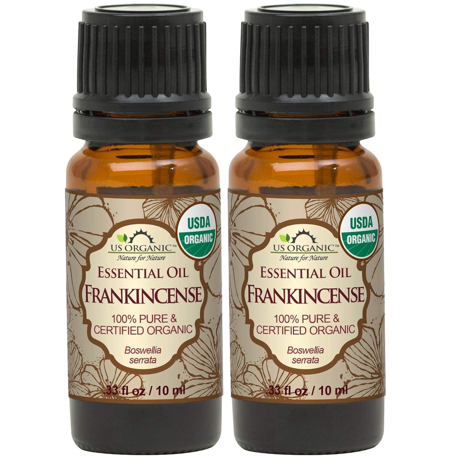 100% Pure Peppermint Essential Oil - USDA Certified Organic - 10 Ml Pack of 2 - W/Improved Caps and Droppers (More Size Variations Available) TLBH