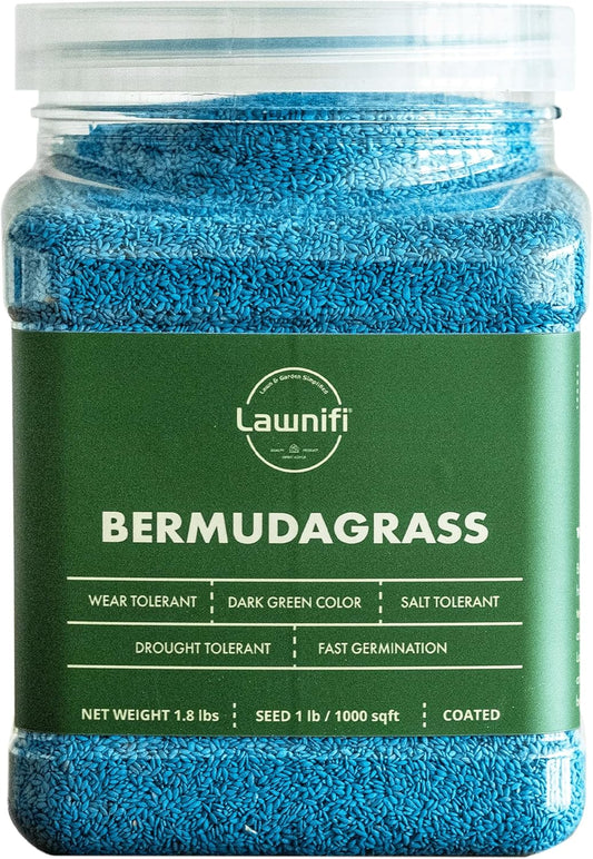 Bermuda Grass Seeds for Lawn, 1.8 Lbs Covers 2,000 Sq Ft